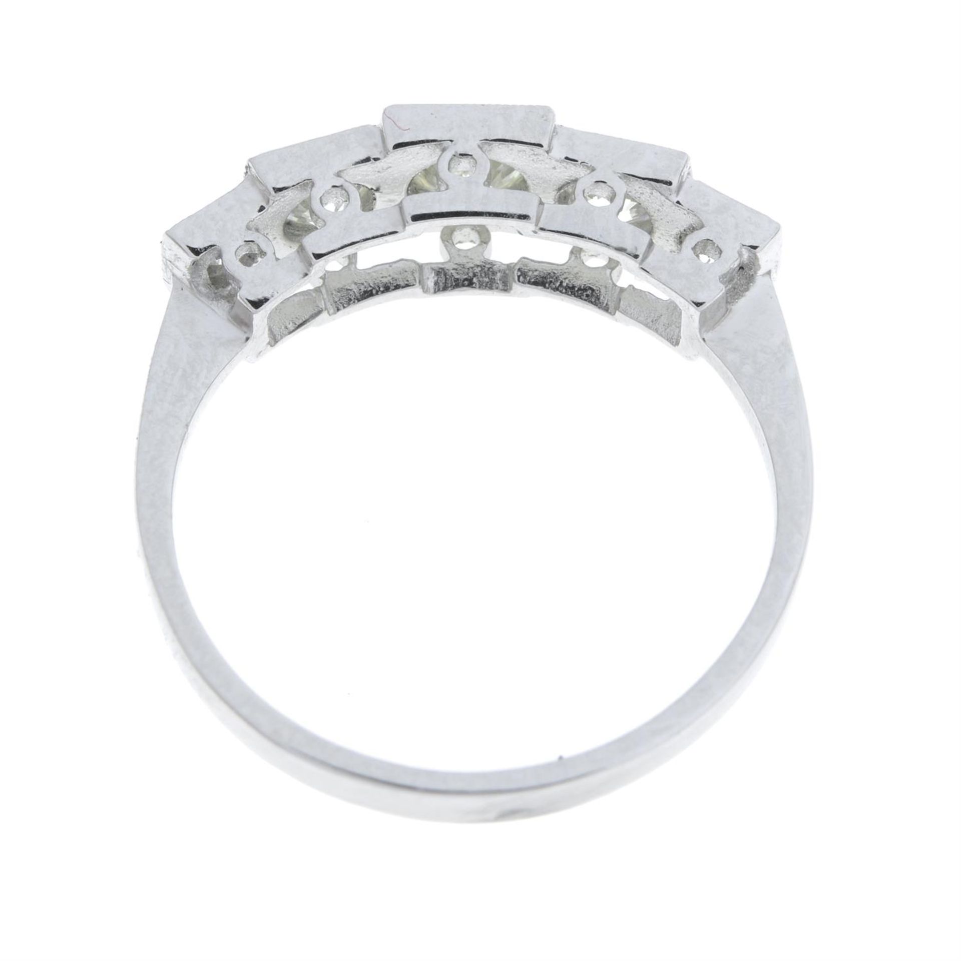 A graduated brilliant-cut diamond five-stone ring. - Image 2 of 2