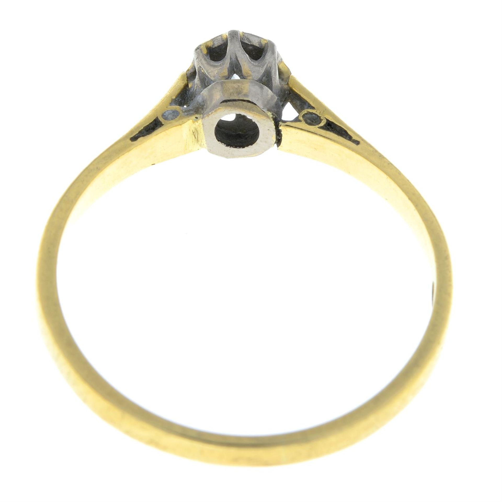 An 18ct gold illusion-set diamond single-stone ring. - Image 2 of 2