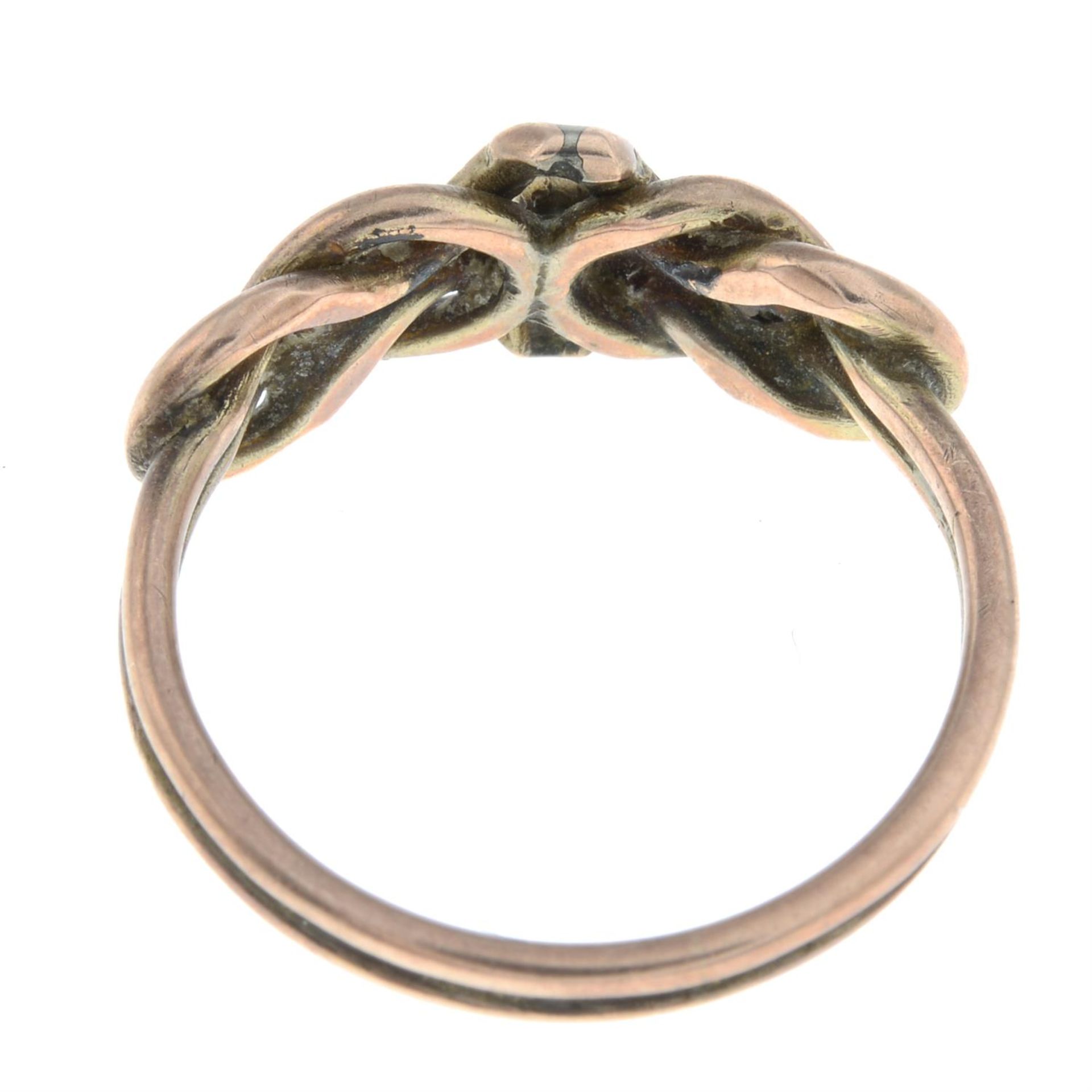 An early 20th century 9ct gold keeper ring. - Image 2 of 2