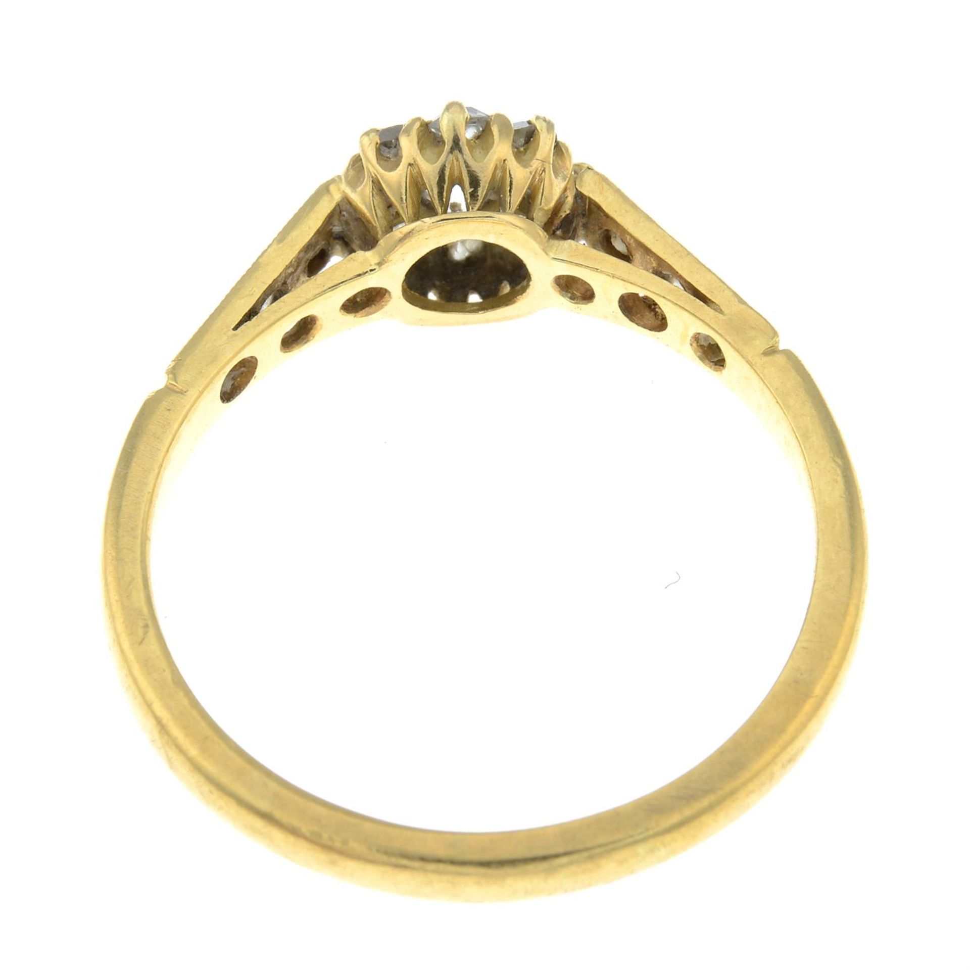 An old-cut diamond cluster ring. - Image 2 of 2
