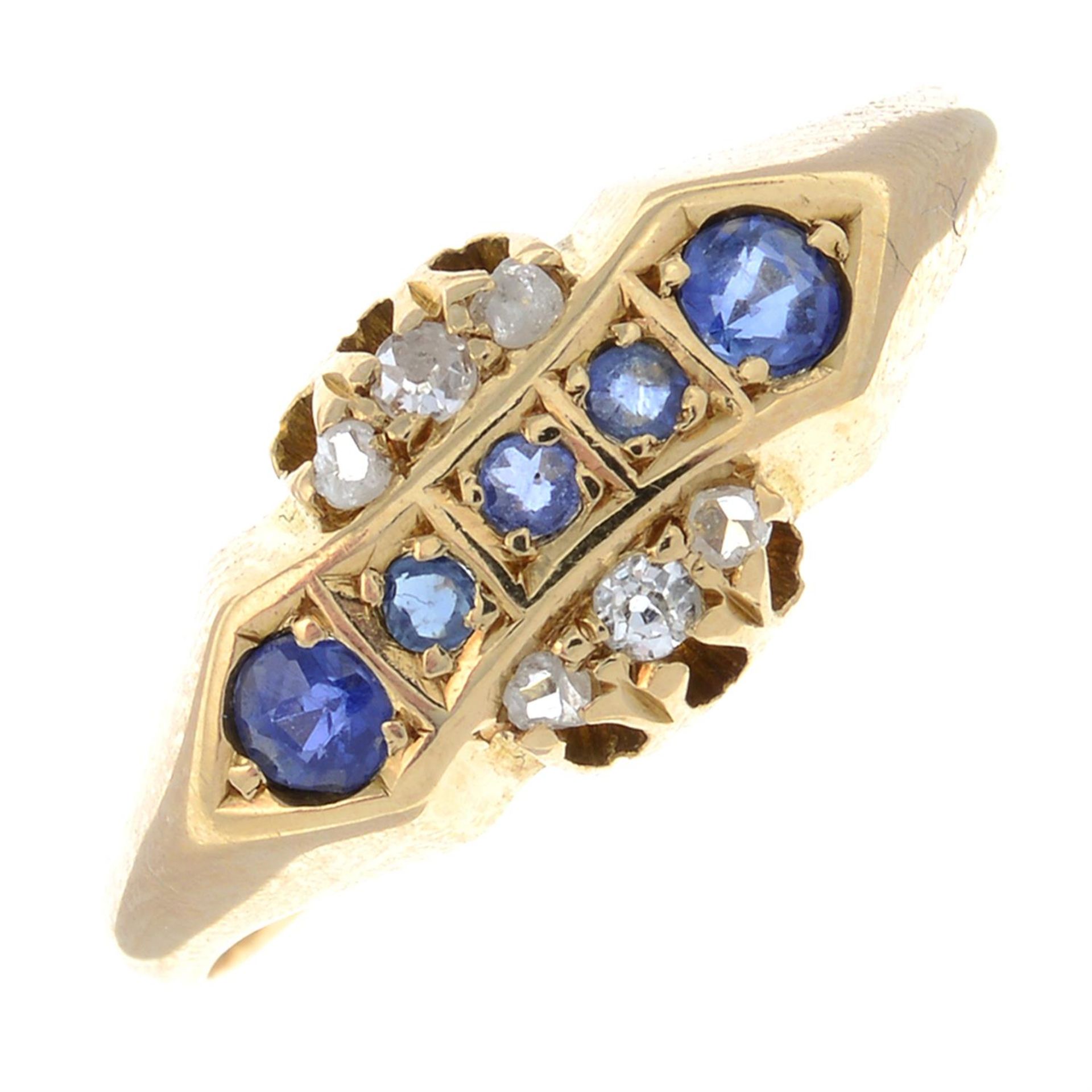 An early 20th century sapphire and old-cut diamond ring.
