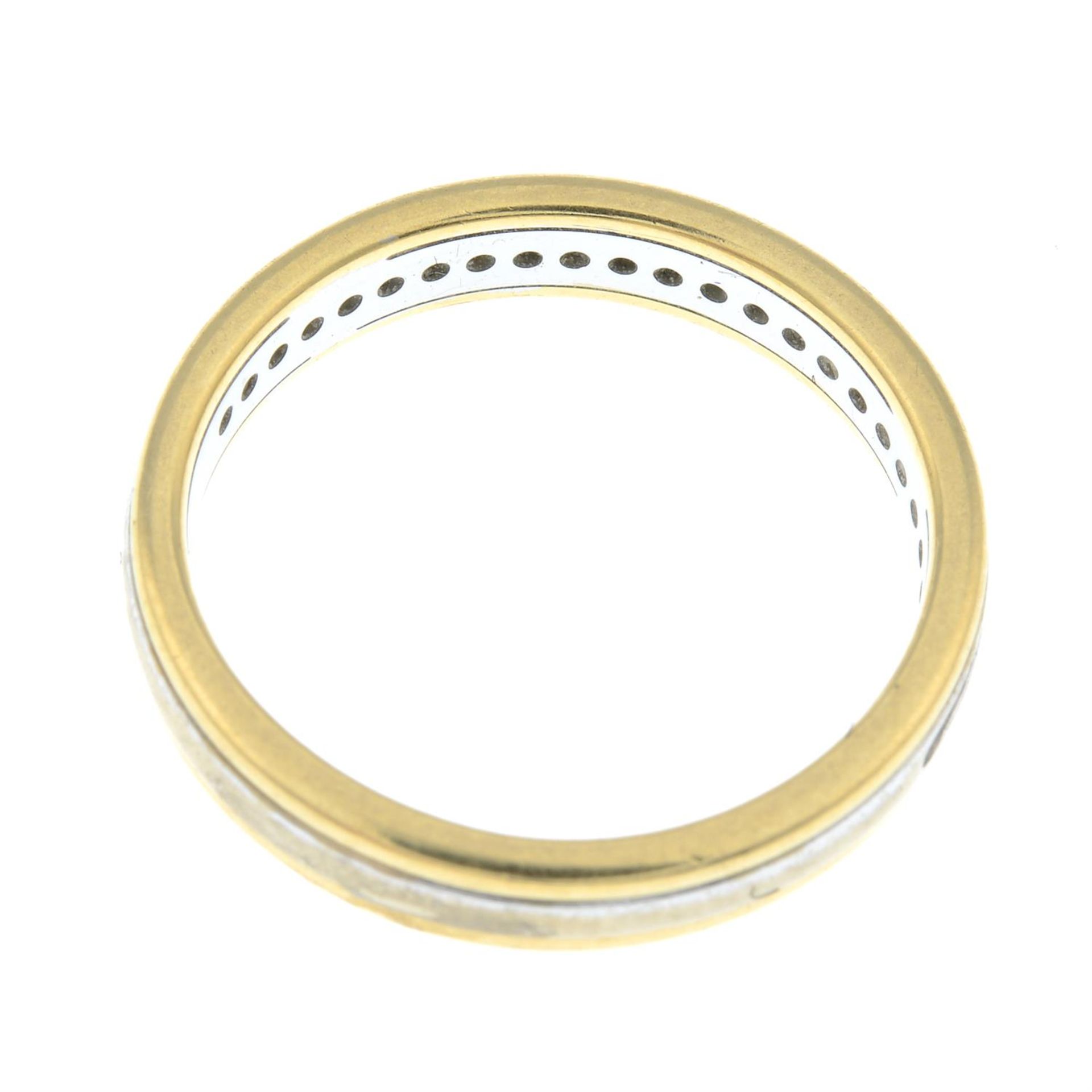 An 18ct bi-colour gold brilliant-cut diamond half eternity ring. - Bild 2 aus 2