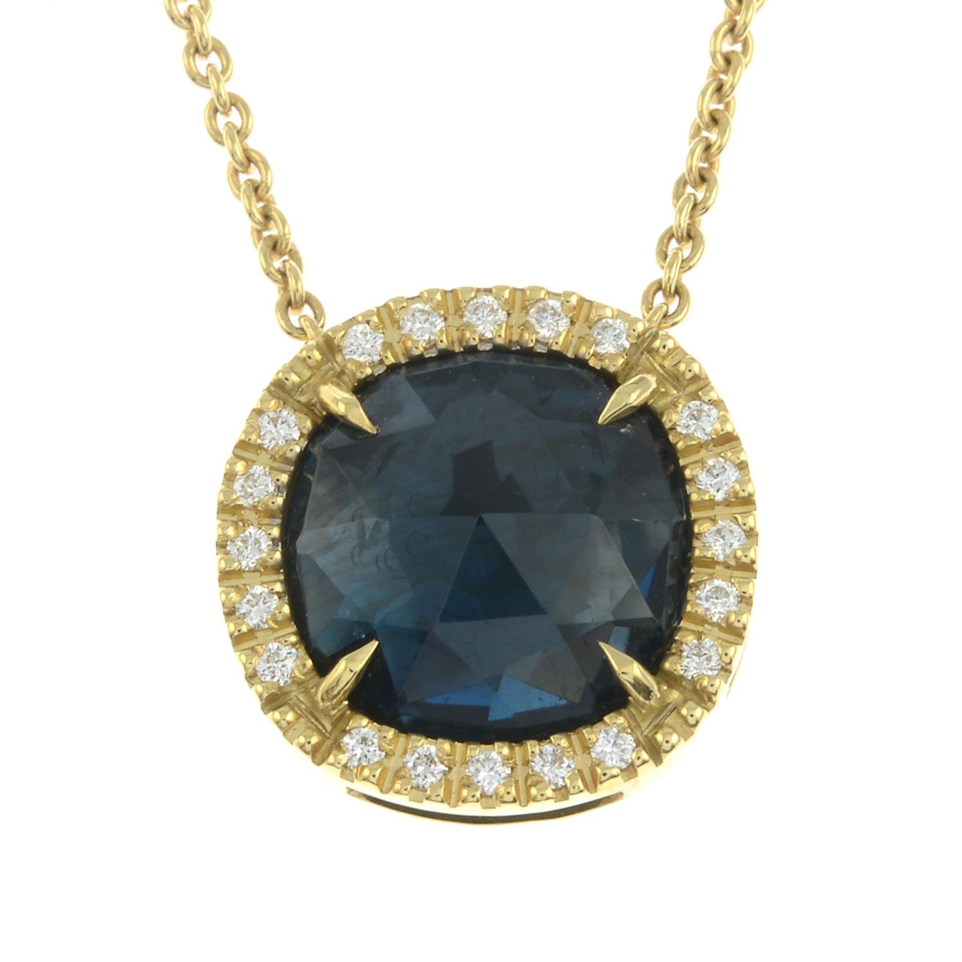 A topaz and diamond pendant and chain, by Marco Bicego.
