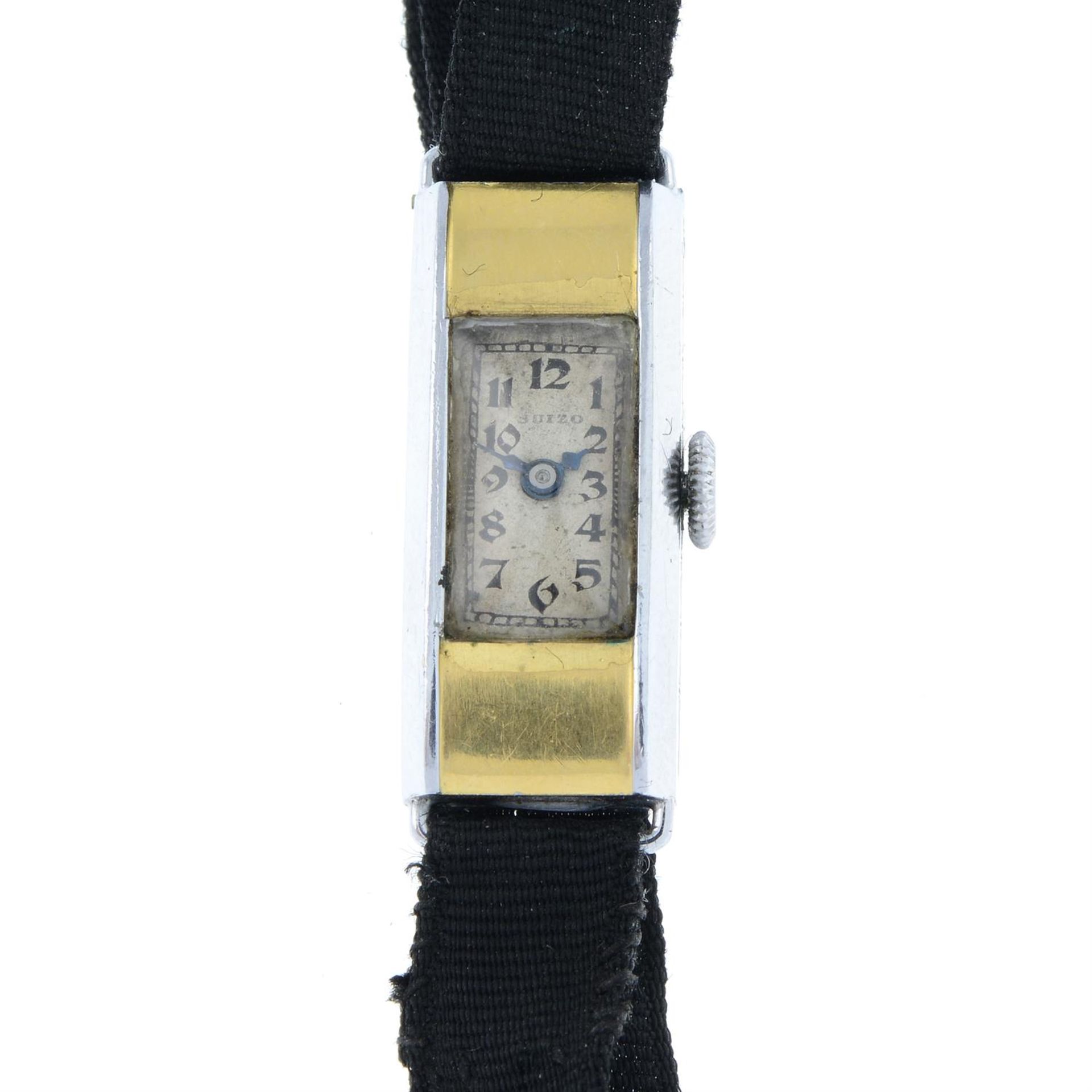 An early 20th century Chinese chrome plated wrist watch.