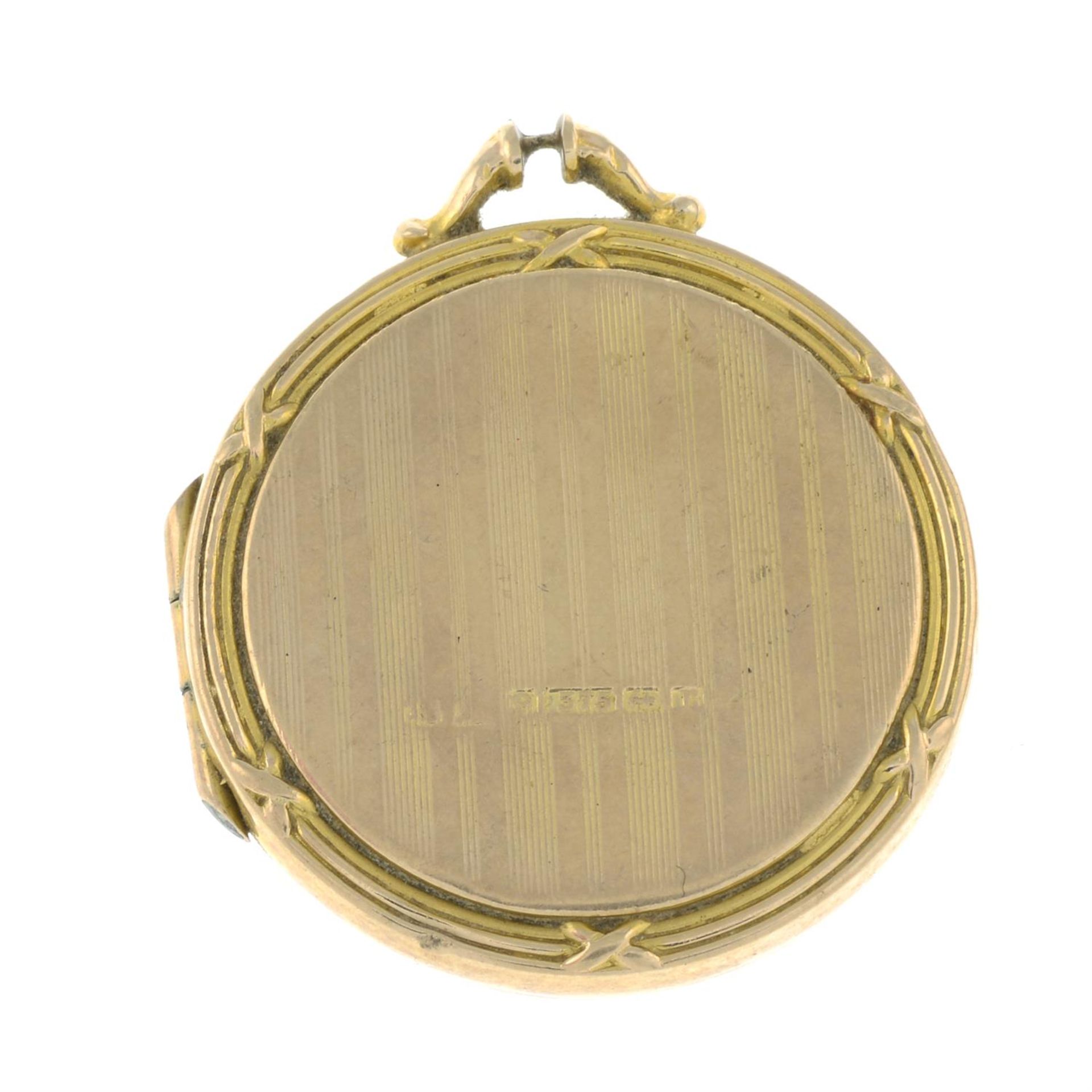 An early 20th century 9ct gold monogram locket pendant. - Image 2 of 2