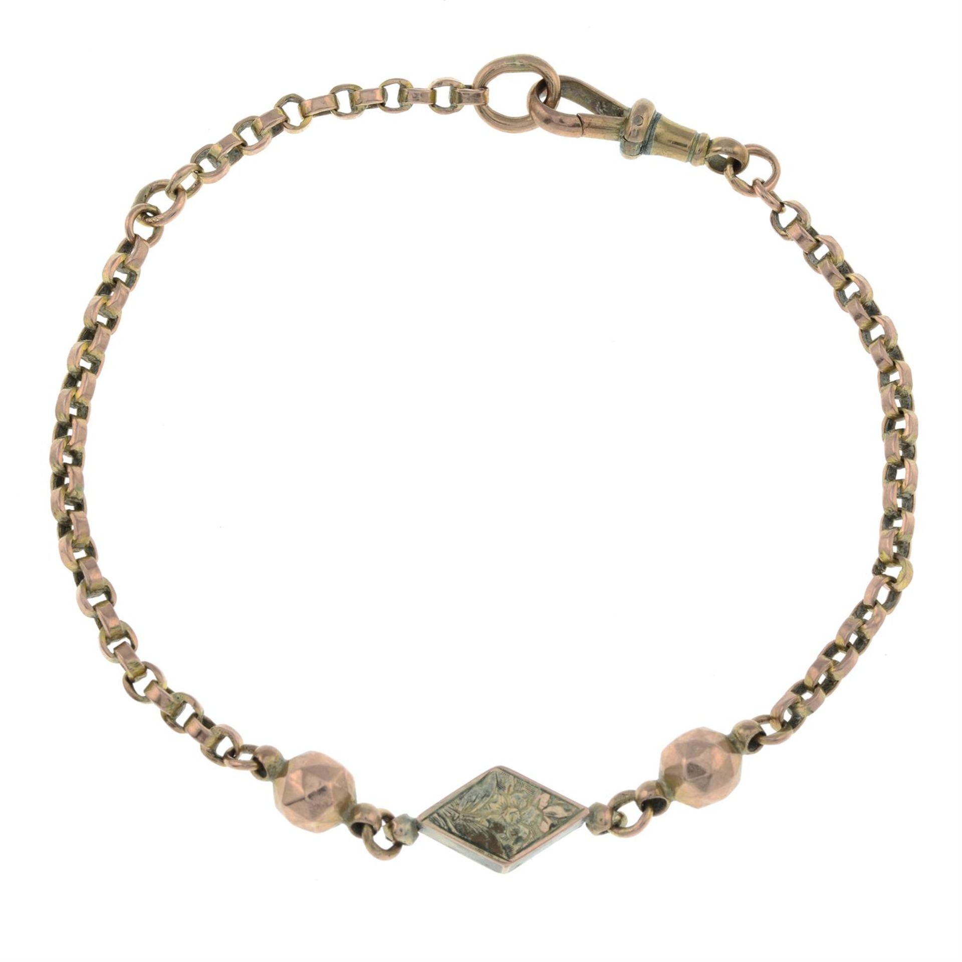 A bracelet, converted from a late 19th century Albertina chain.