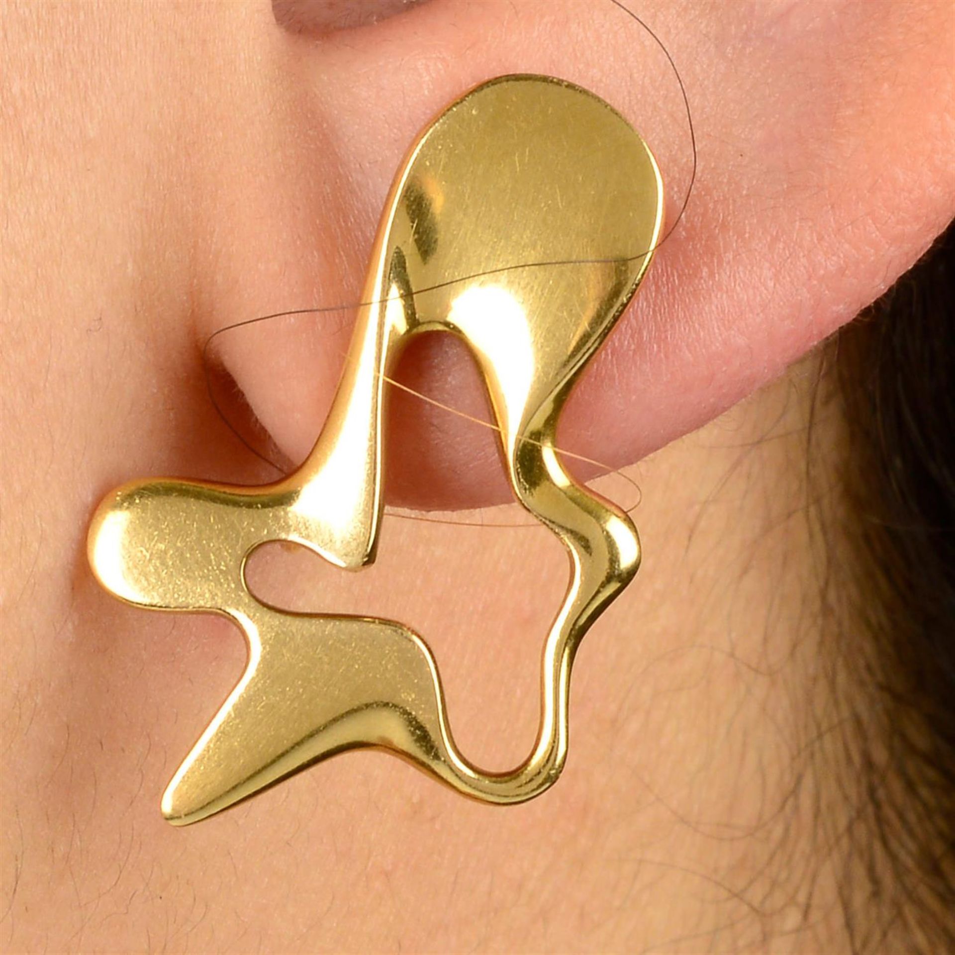 A pair of 'Splash' earrings, by Henning Koppel for Georg Jensen.