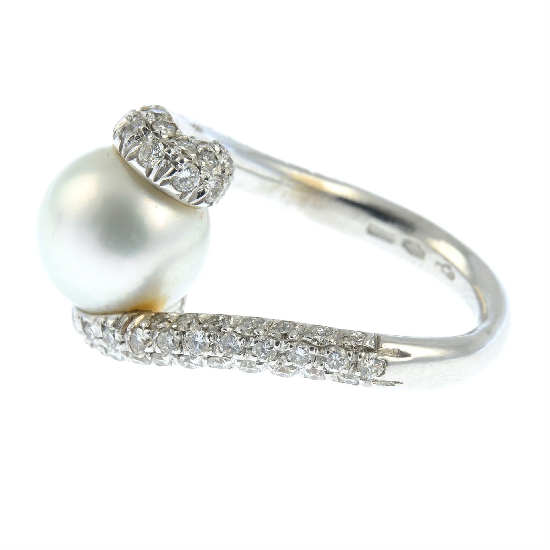 A cultured pearl and pavé-set diamond dress ring, by Mikimoto. - Image 3 of 5