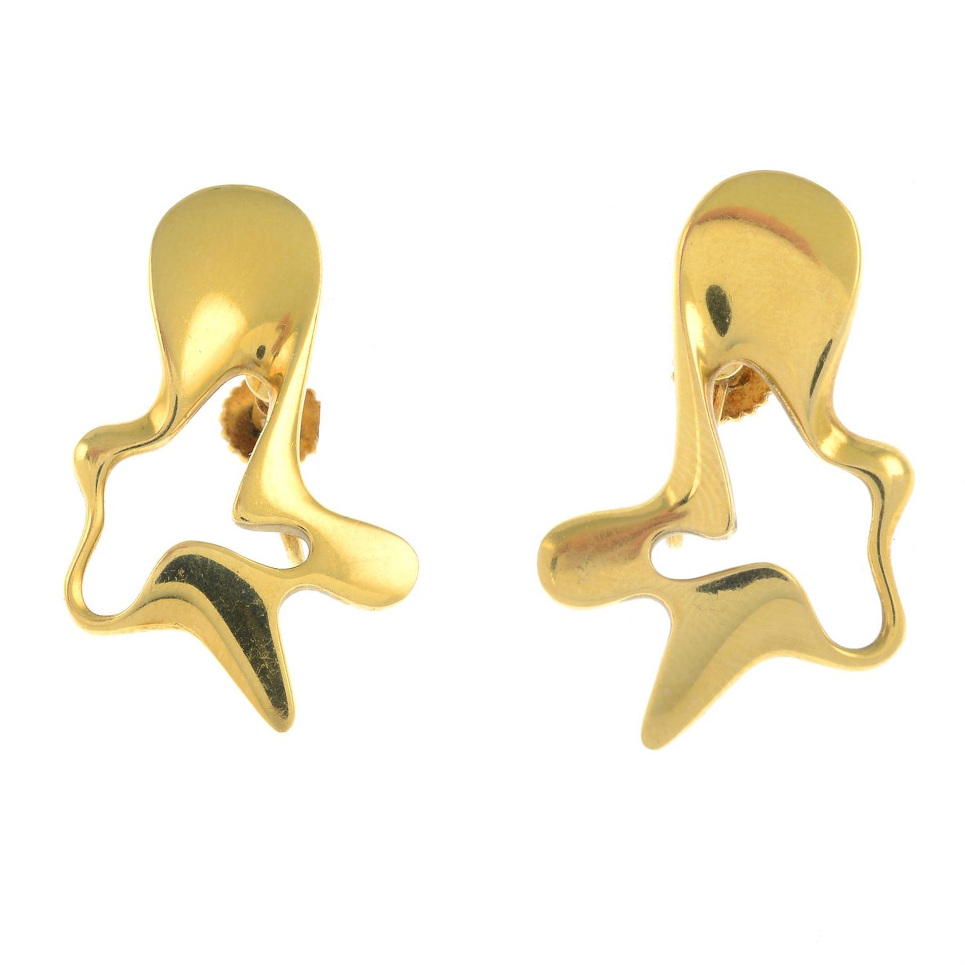 A pair of 'Splash' earrings, by Henning Koppel for Georg Jensen. - Image 2 of 3
