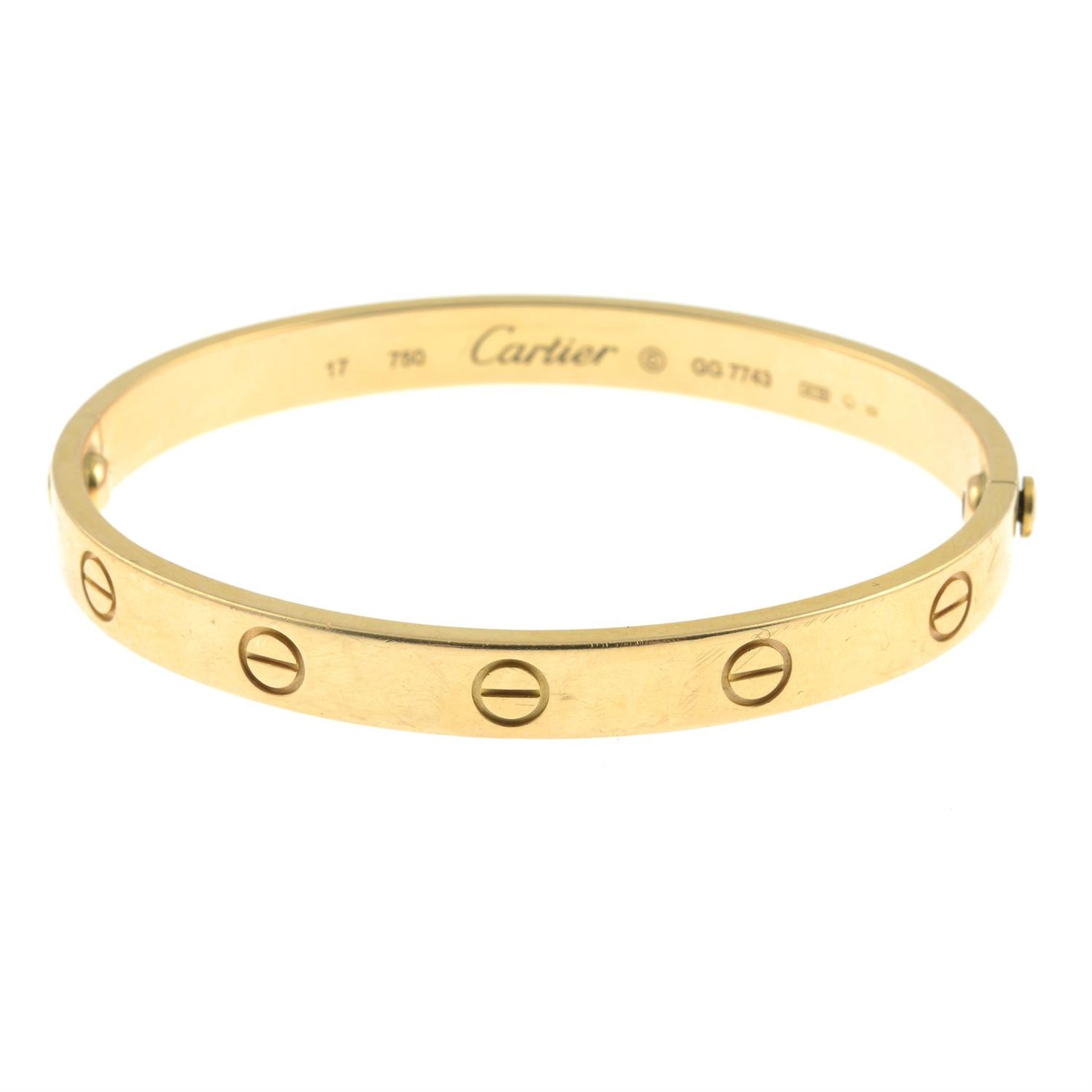 An 18ct gold 'Love' bangle, by Cartier. - Image 2 of 4