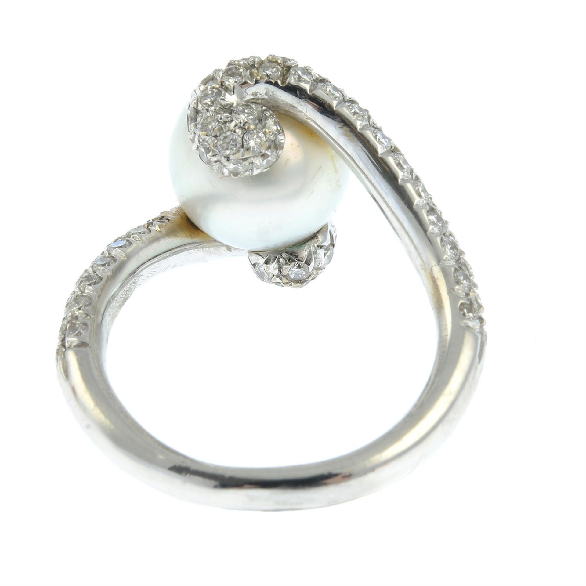 A cultured pearl and pavé-set diamond dress ring, by Mikimoto. - Image 4 of 5