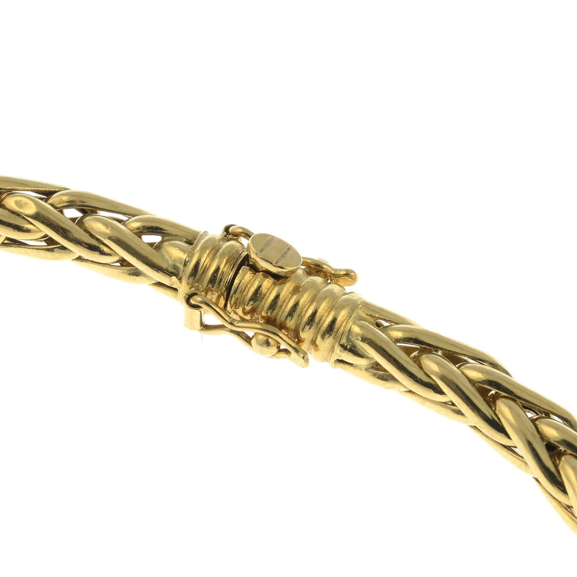 An 18ct gold graduated fancy-link necklace. - Image 3 of 4