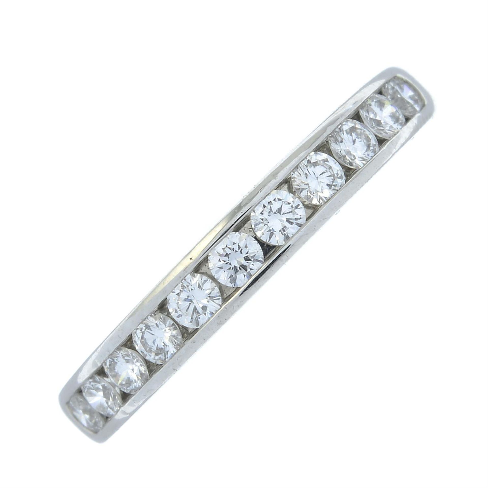 A platinum brilliant-cut diamond half eternity ring, by Tiffany & Co. - Image 2 of 5