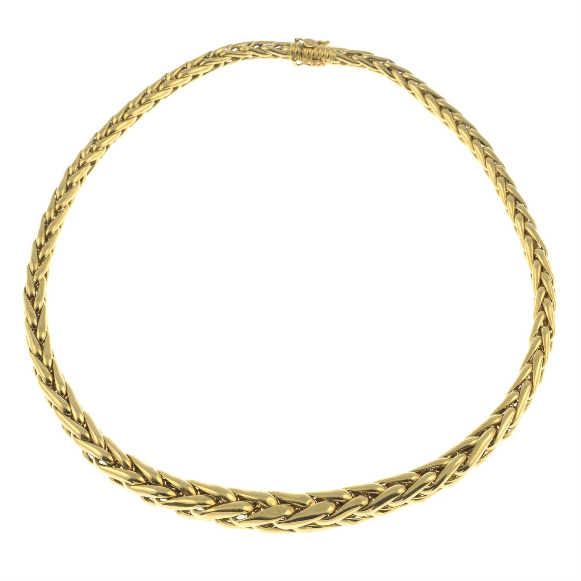 An 18ct gold graduated fancy-link necklace. - Image 2 of 4