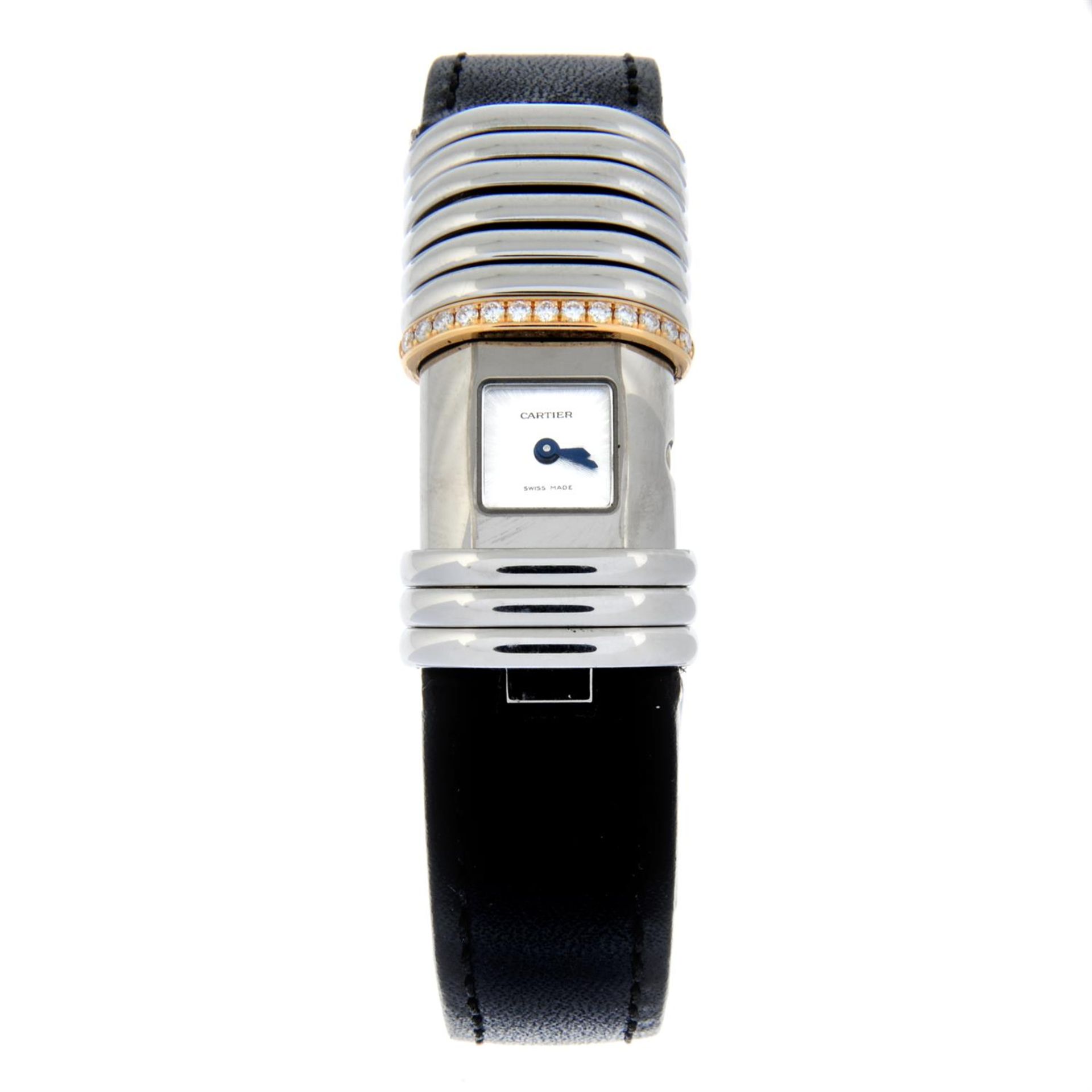 CARTIER - a bi-metal Declaration wrist watch, 15mm.