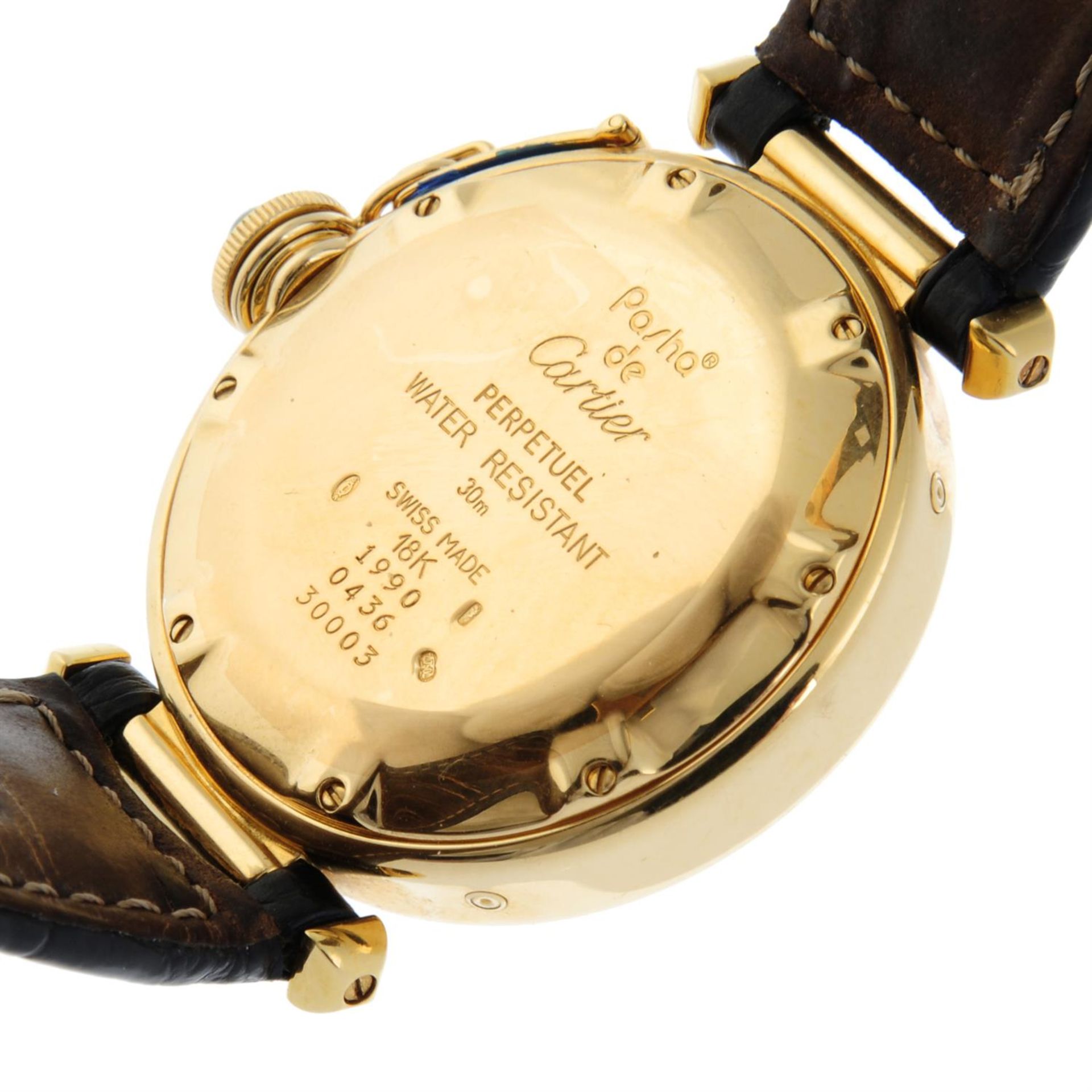 CARTIER - an 18ct yellow gold Pasha perpetual calendar wrist watch, 38mm. - Bild 4 aus 5