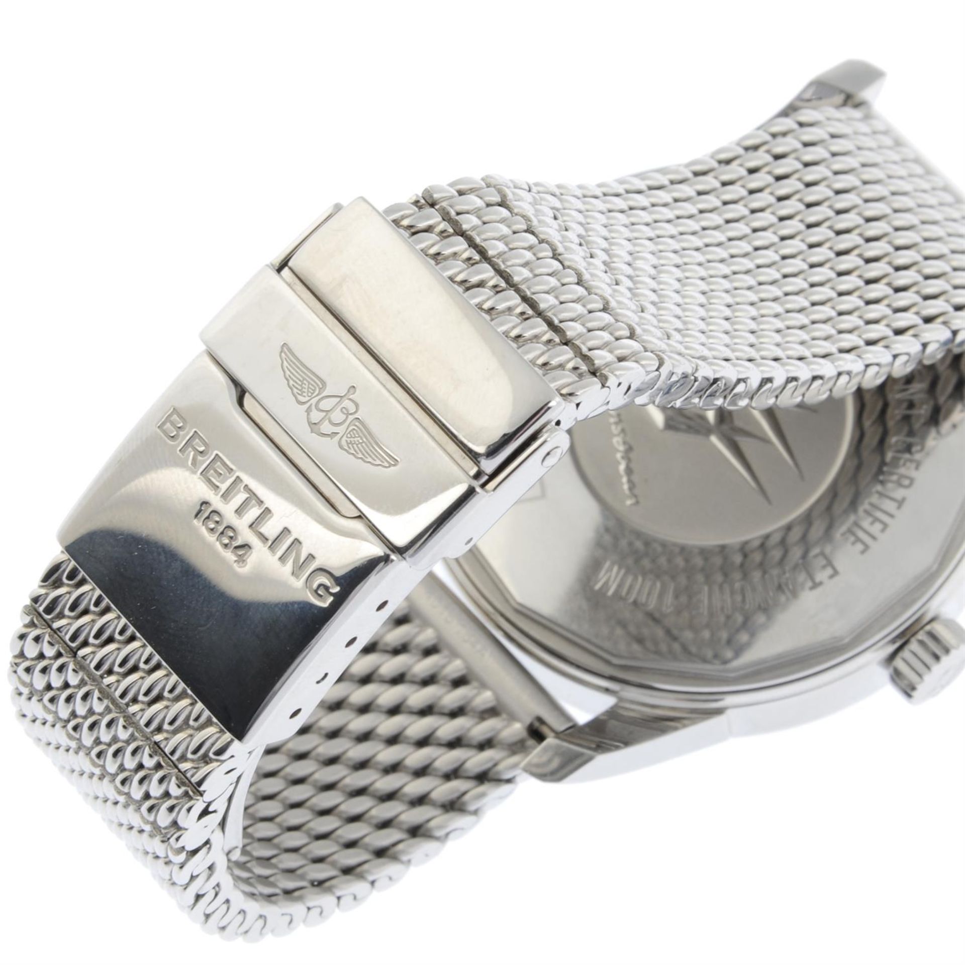 BREITLING - a stainless steel Transocean Day & Date bracelet watch, 43mm. - Image 2 of 6