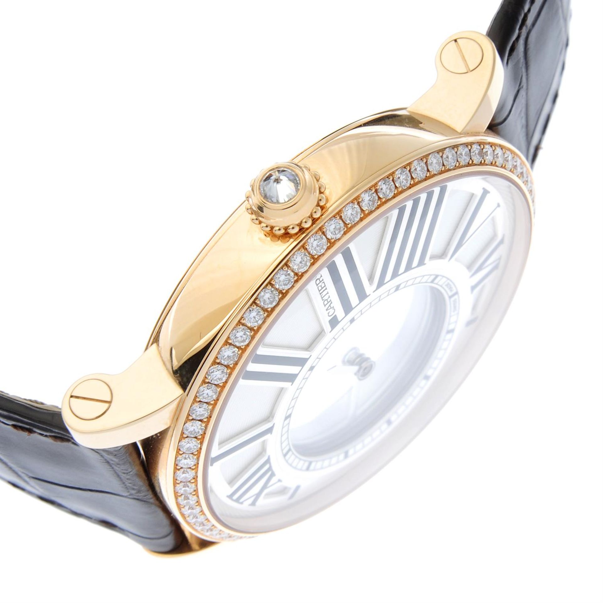 CARTIER - an 18ct rose gold Rotonde de Cartier Mystérieuse wrist watch, 42mm. - Image 3 of 7