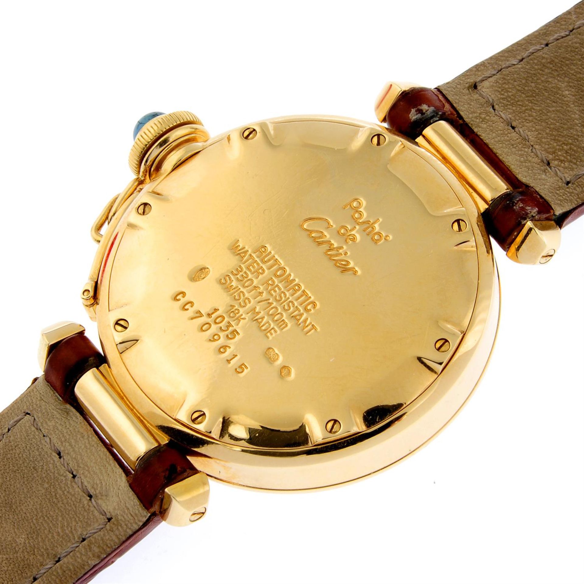 CARTIER - an 18ct yellow gold Pasha wrist watch, 35mm. - Image 4 of 6