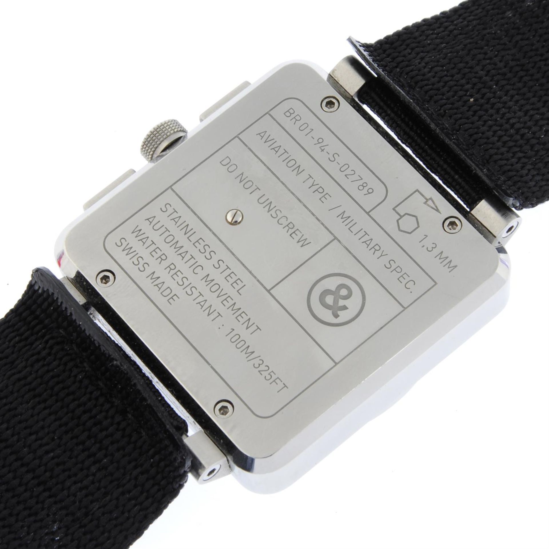 BELL & ROSS - a stainless steel BR01-94 chronograph wrist watch, 46x46mm. - Bild 4 aus 5