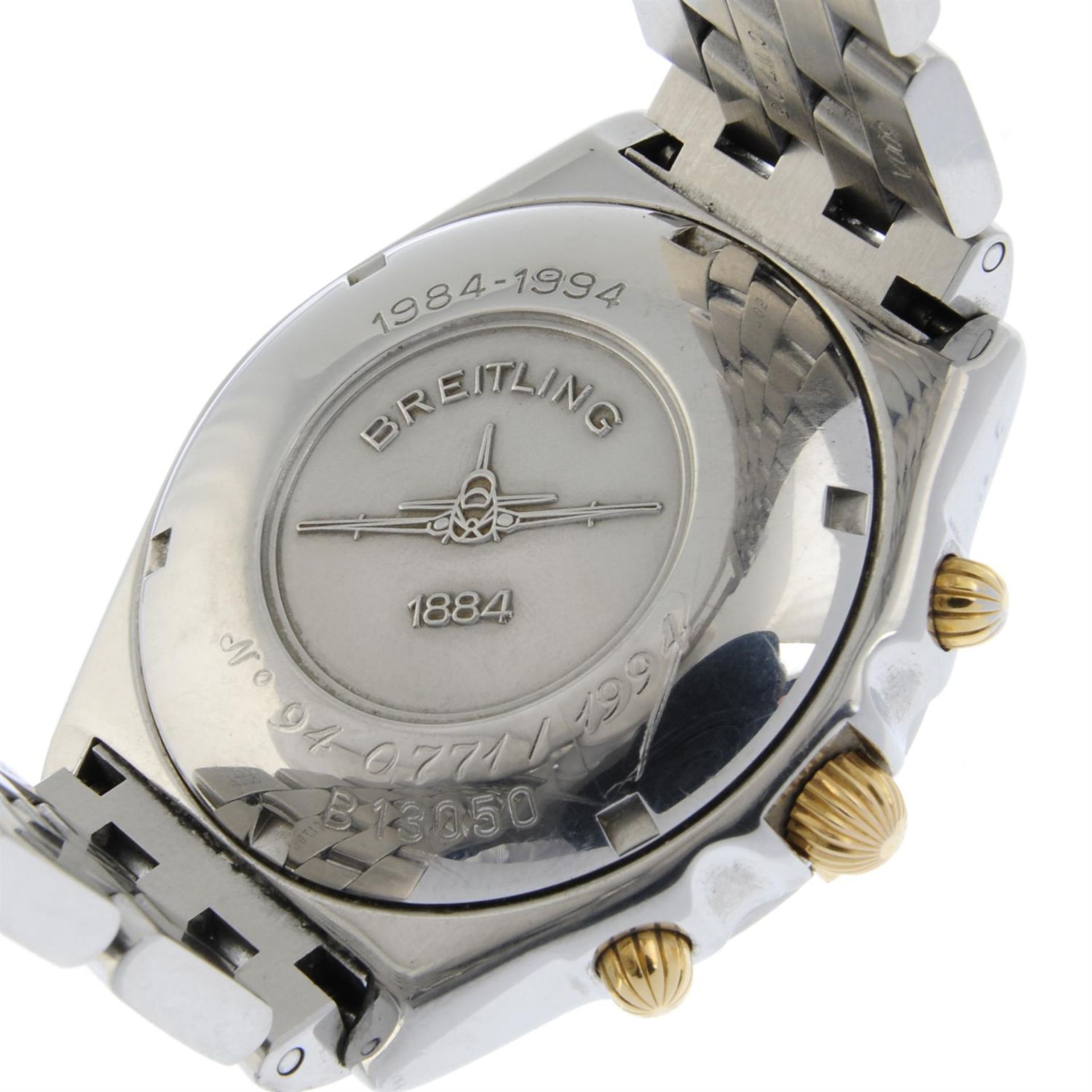 BREITLING - a limited edition stainless steel Chronomat "1984-1994" chronograph bracelet watch, - Bild 4 aus 6