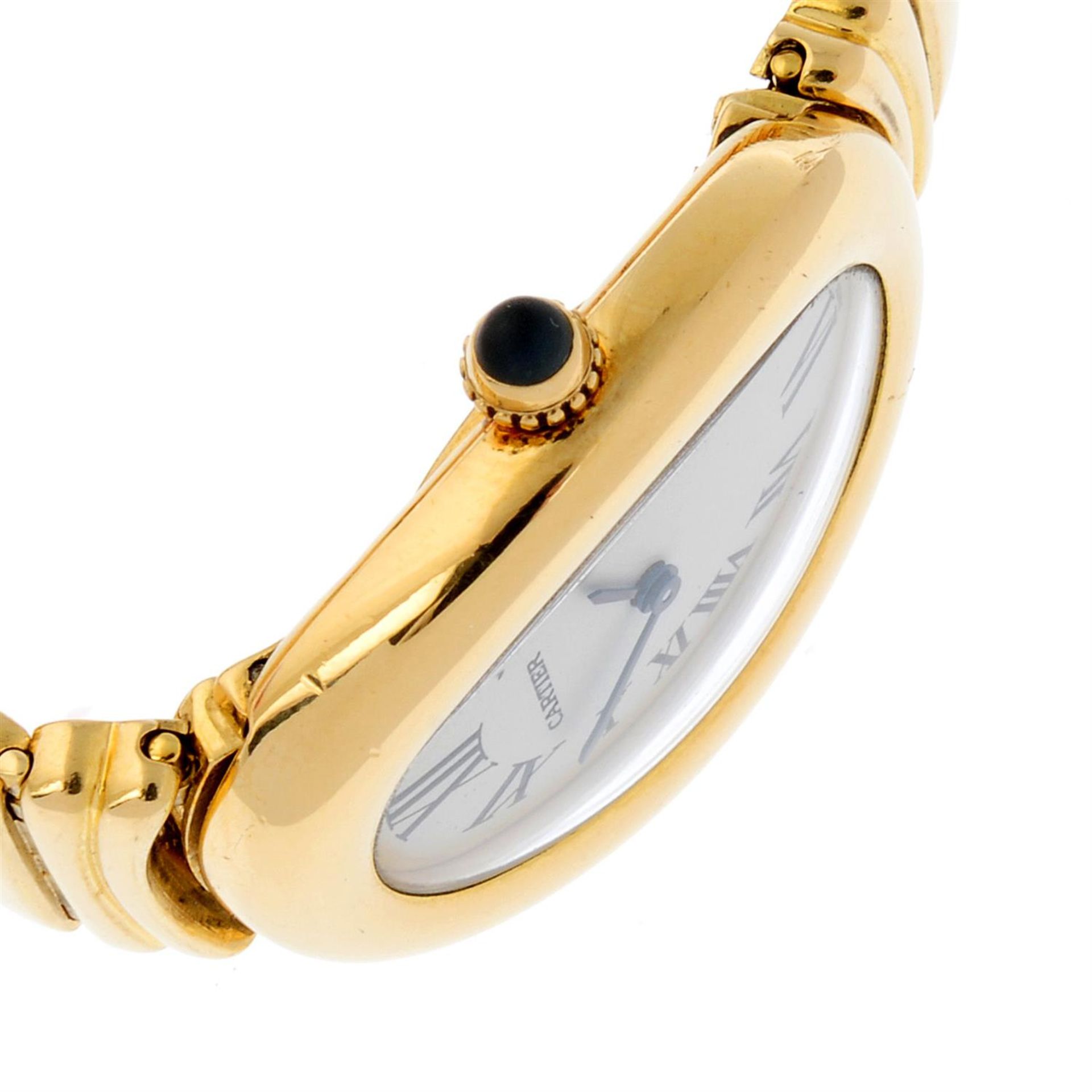 CARTIER - an 18ct yellow gold Baignoire bracelet watch, 22mmx30mm. - Bild 3 aus 6
