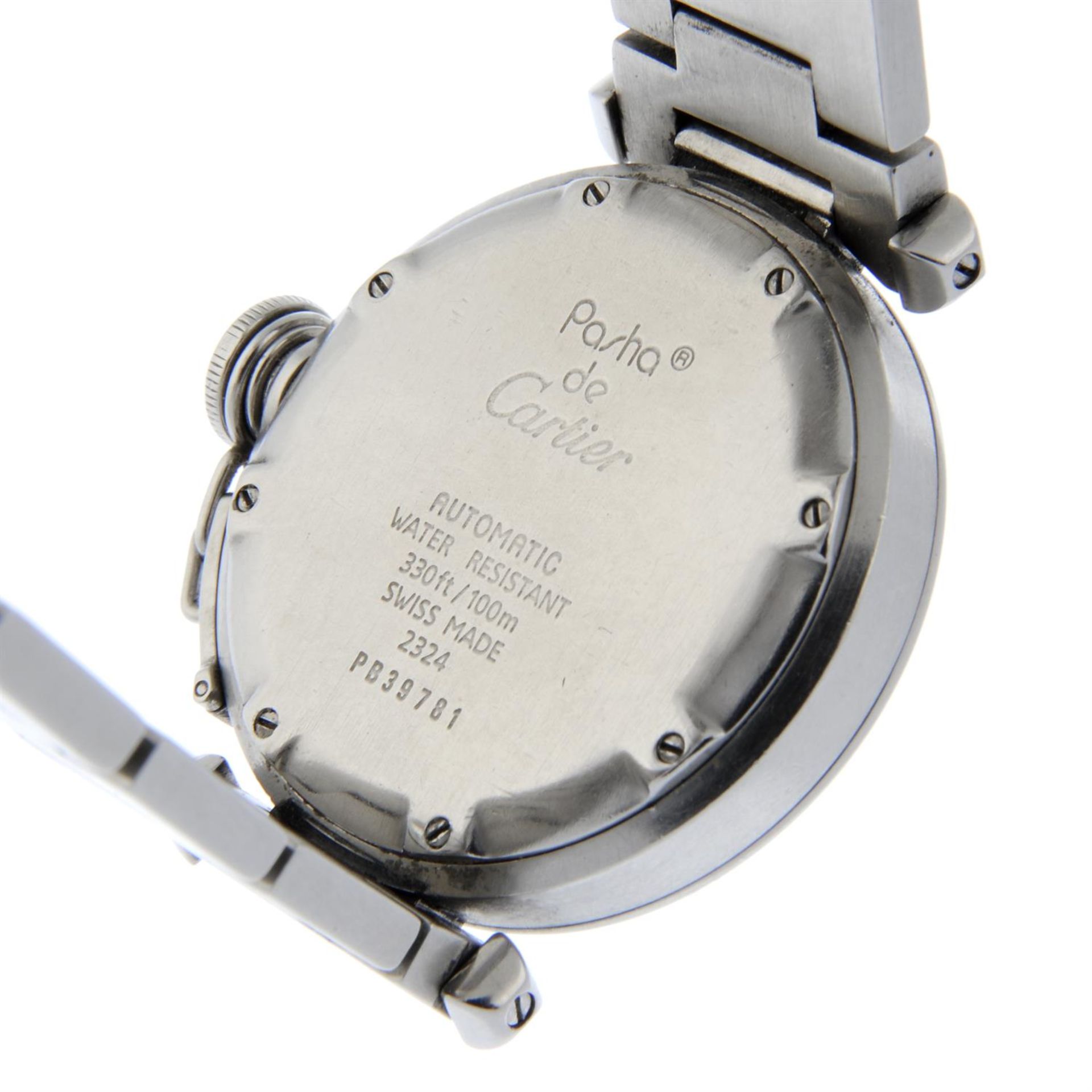 CARTIER - a stainless steel Pasha bracelet watch, 35mm. - Bild 4 aus 5