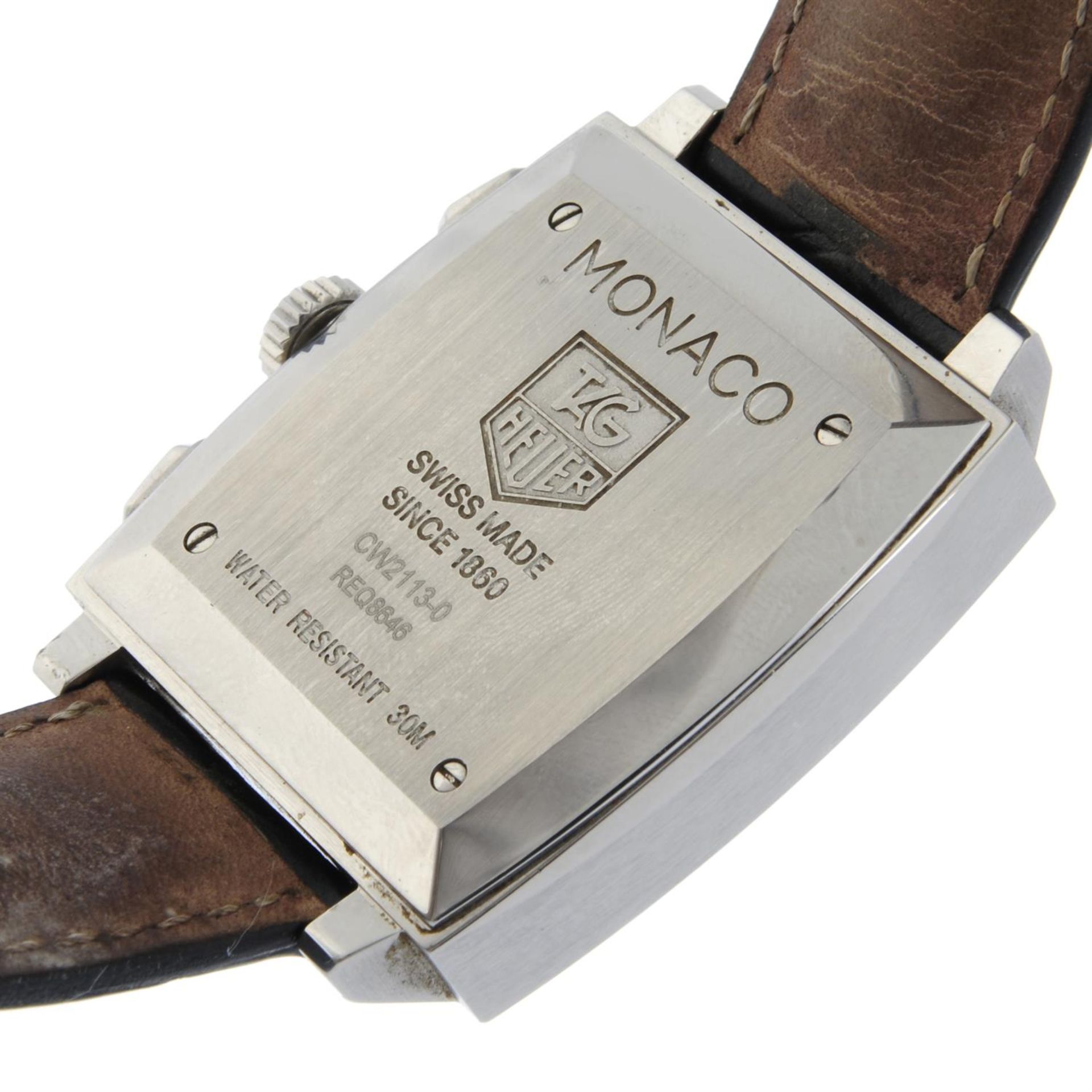TAG HEUER - a stainless steel Monaco chronograph wrist watch, 38mm. - Bild 4 aus 6