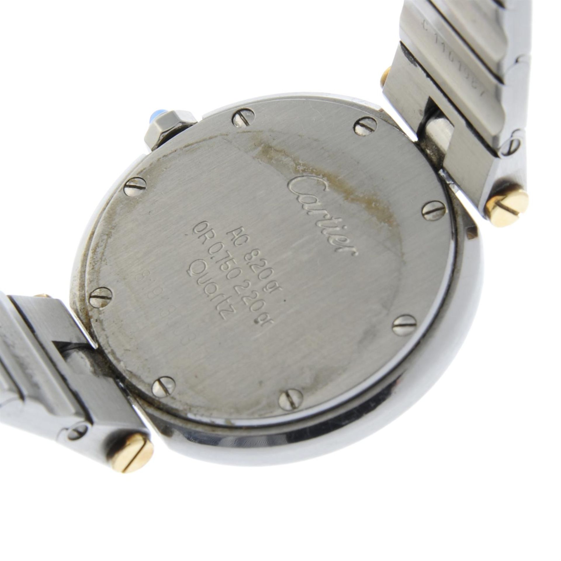 CARTIER - a bi-metal Santos Ronde bracelet watch, 27mm. - Image 4 of 5