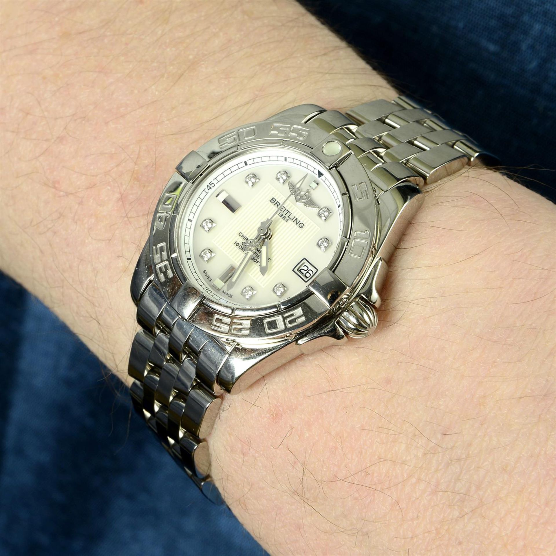 BREITLING - a stainless steel Cockpit Lady bracelet watch, 29mm. - Image 6 of 6