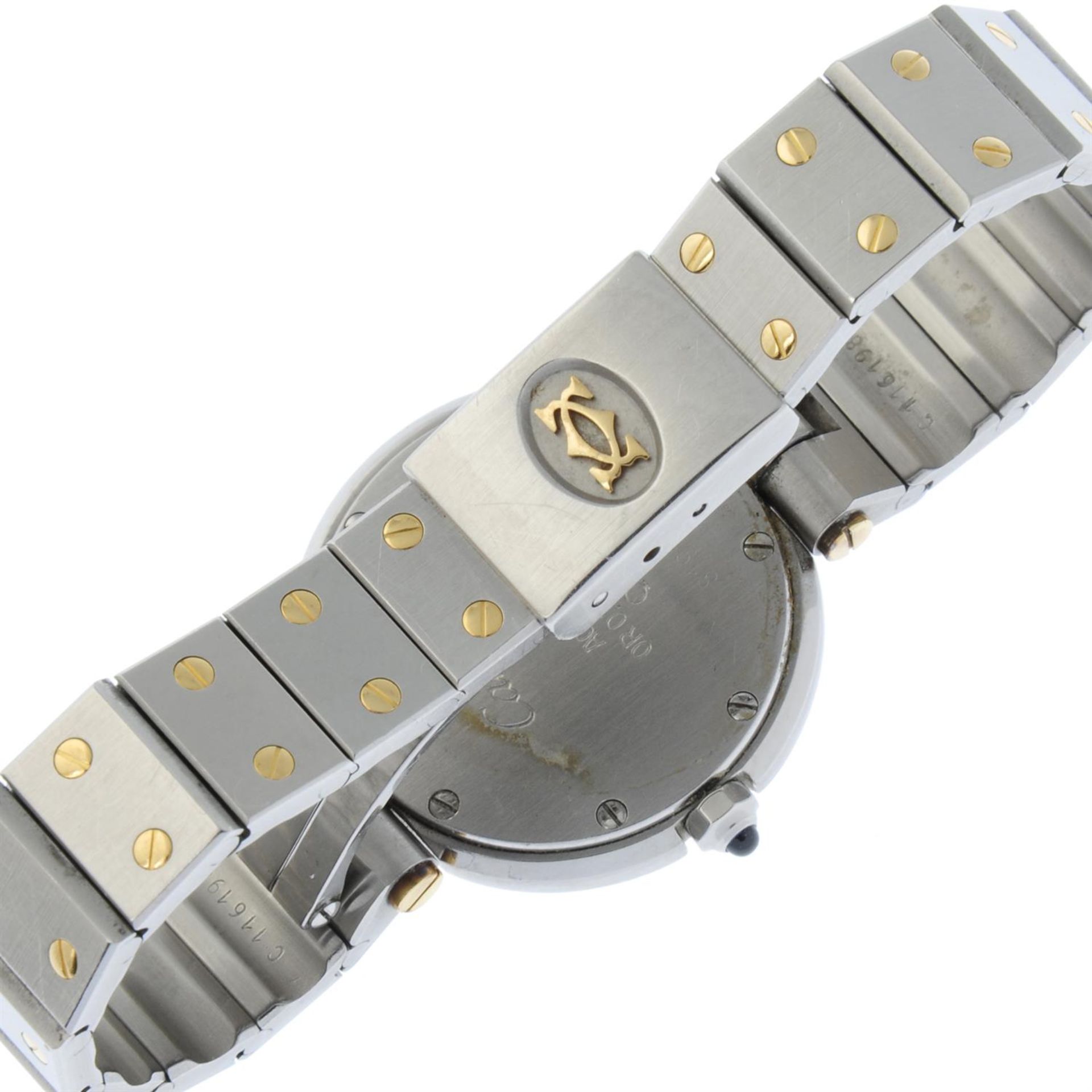 CARTIER - a bi-metal Santos Ronde bracelet watch, 27mm. - Image 2 of 5