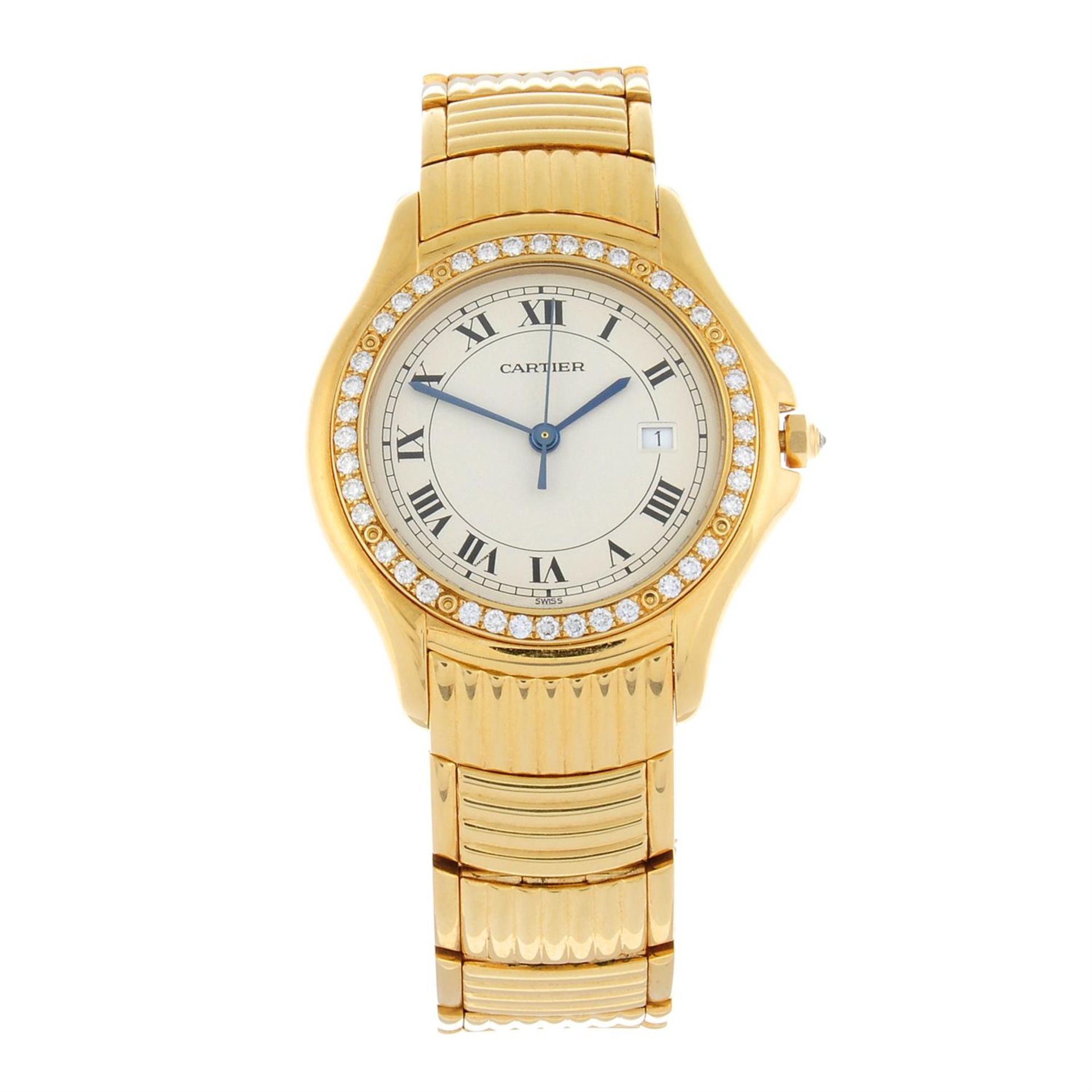 CARTIER - an 18ct yellow gold Cougar bracelet watch, 33mm.