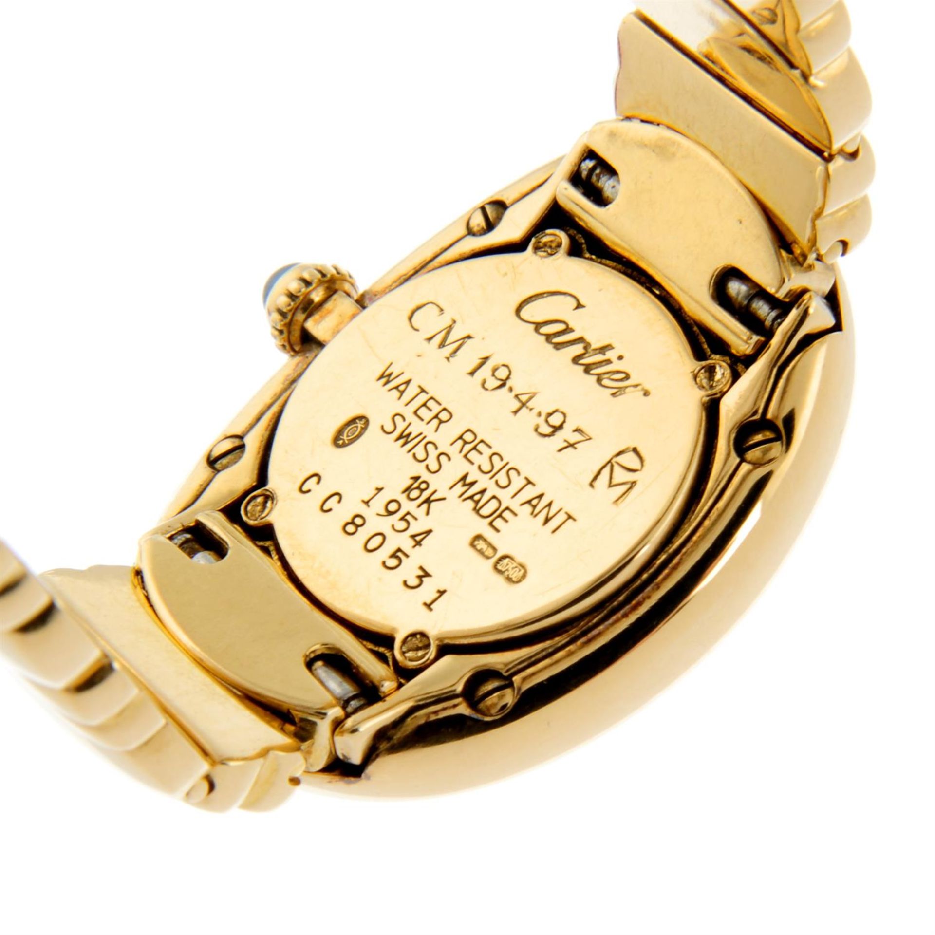 CARTIER - an 18ct yellow gold Baignoire bracelet watch, 22mmx30mm. - Bild 5 aus 6