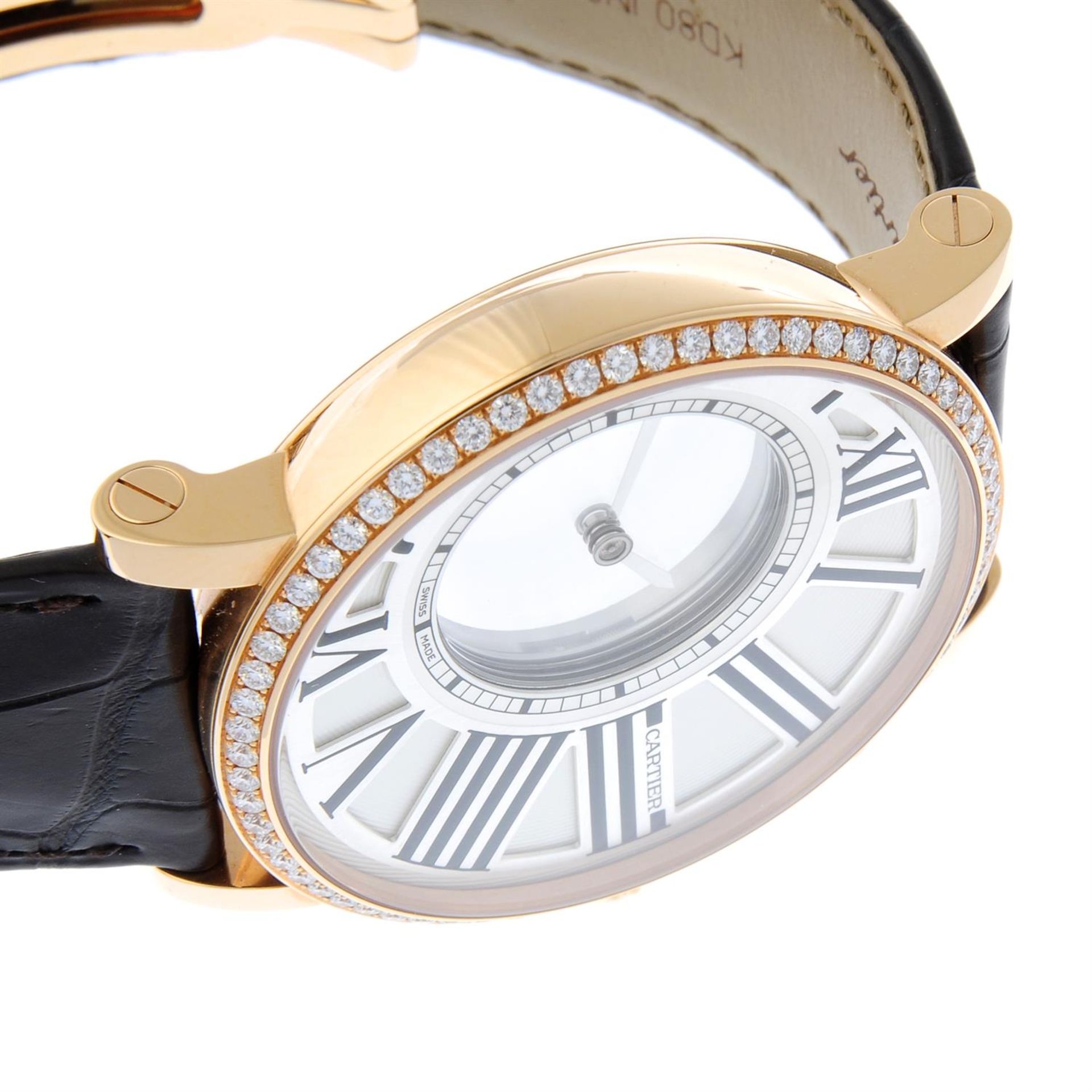 CARTIER - an 18ct rose gold Rotonde de Cartier Mystérieuse wrist watch, 42mm. - Image 4 of 7