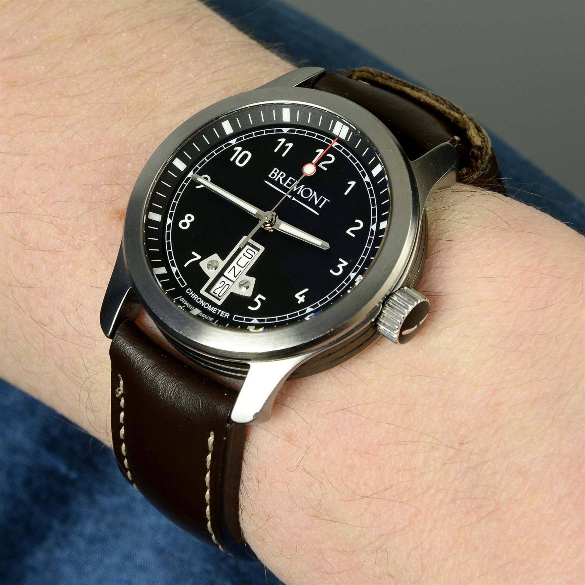 BREMONT - a stainless steel BCF1 wrist watch, 39mm. - Image 6 of 6