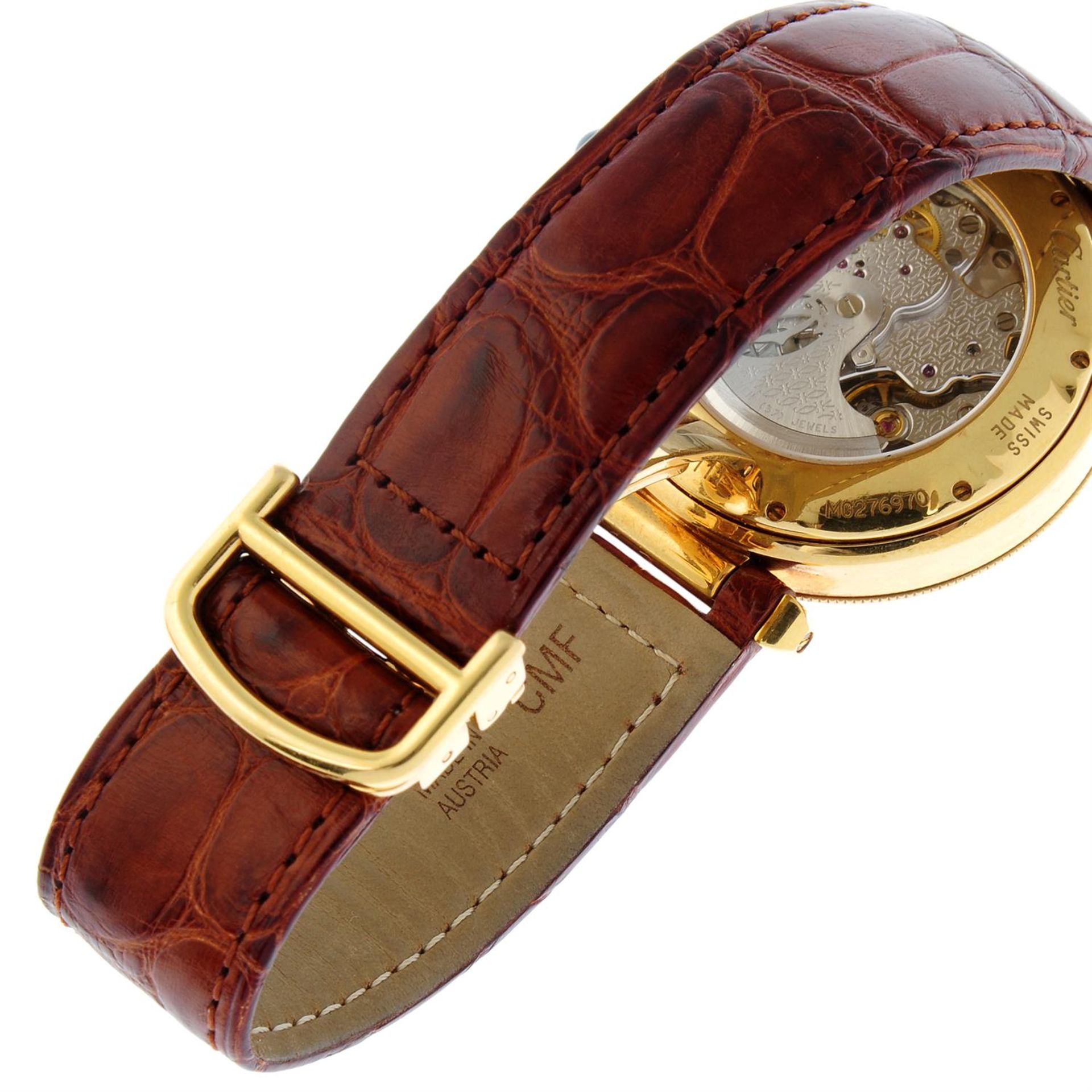 CARTIER - an 18ct yellow gold Pasha chronograph wrist watch, 38mm. - Bild 2 aus 6