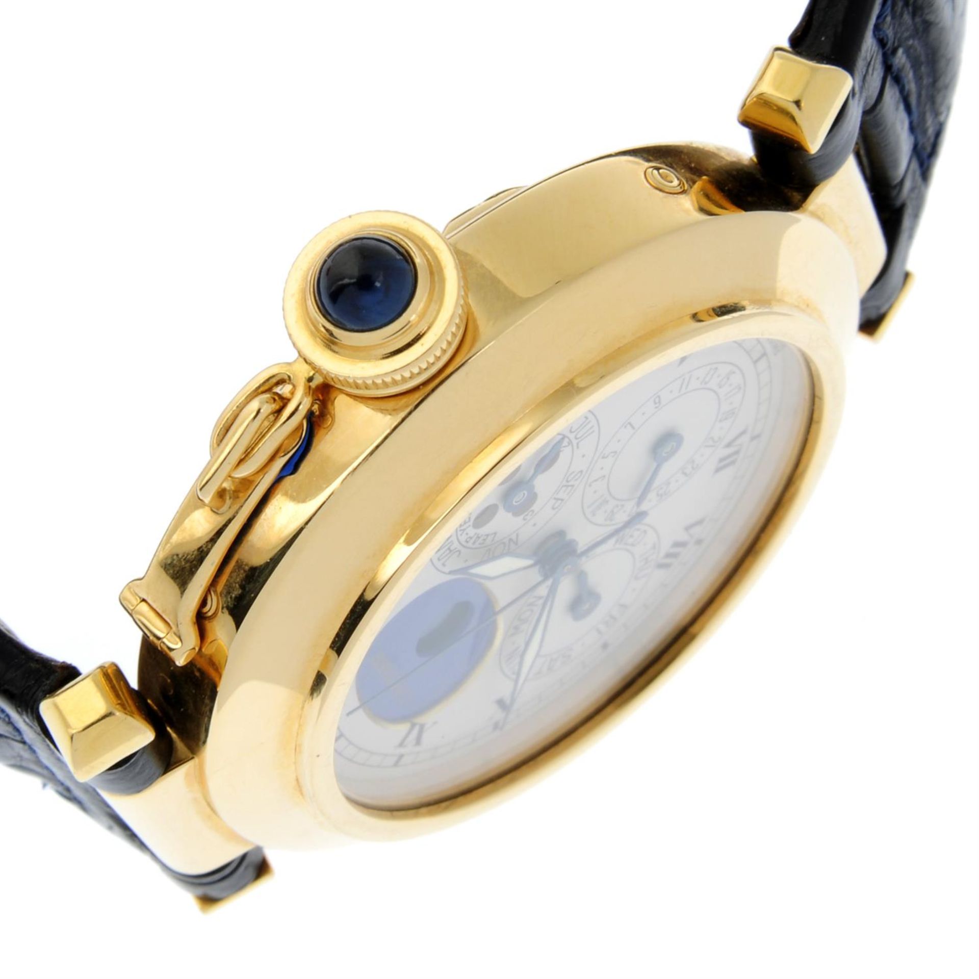 CARTIER - an 18ct yellow gold Pasha perpetual calendar wrist watch, 38mm. - Bild 3 aus 5