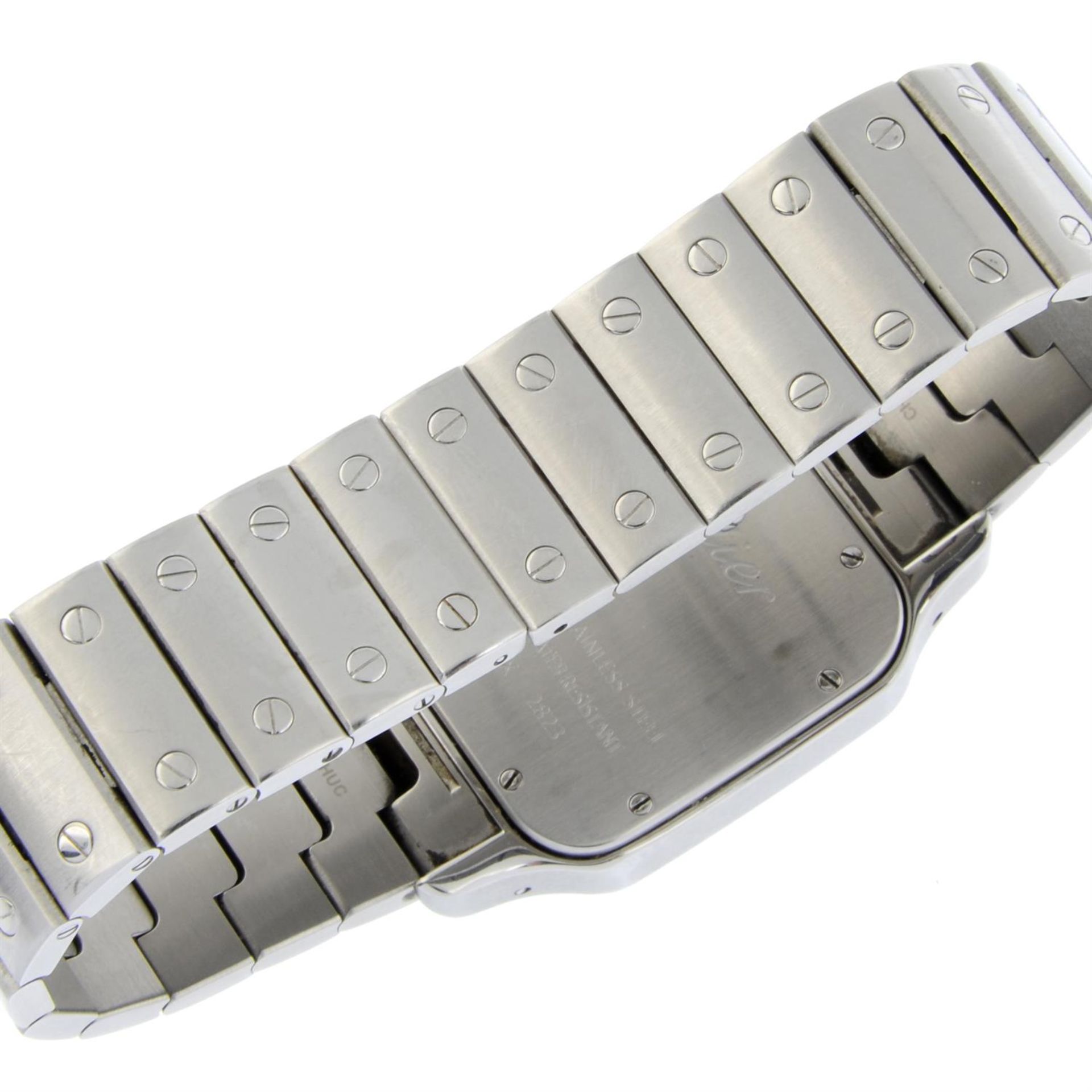 CARTIER - a stainless steel Santos bracelet watch, 32mm. - Image 2 of 5