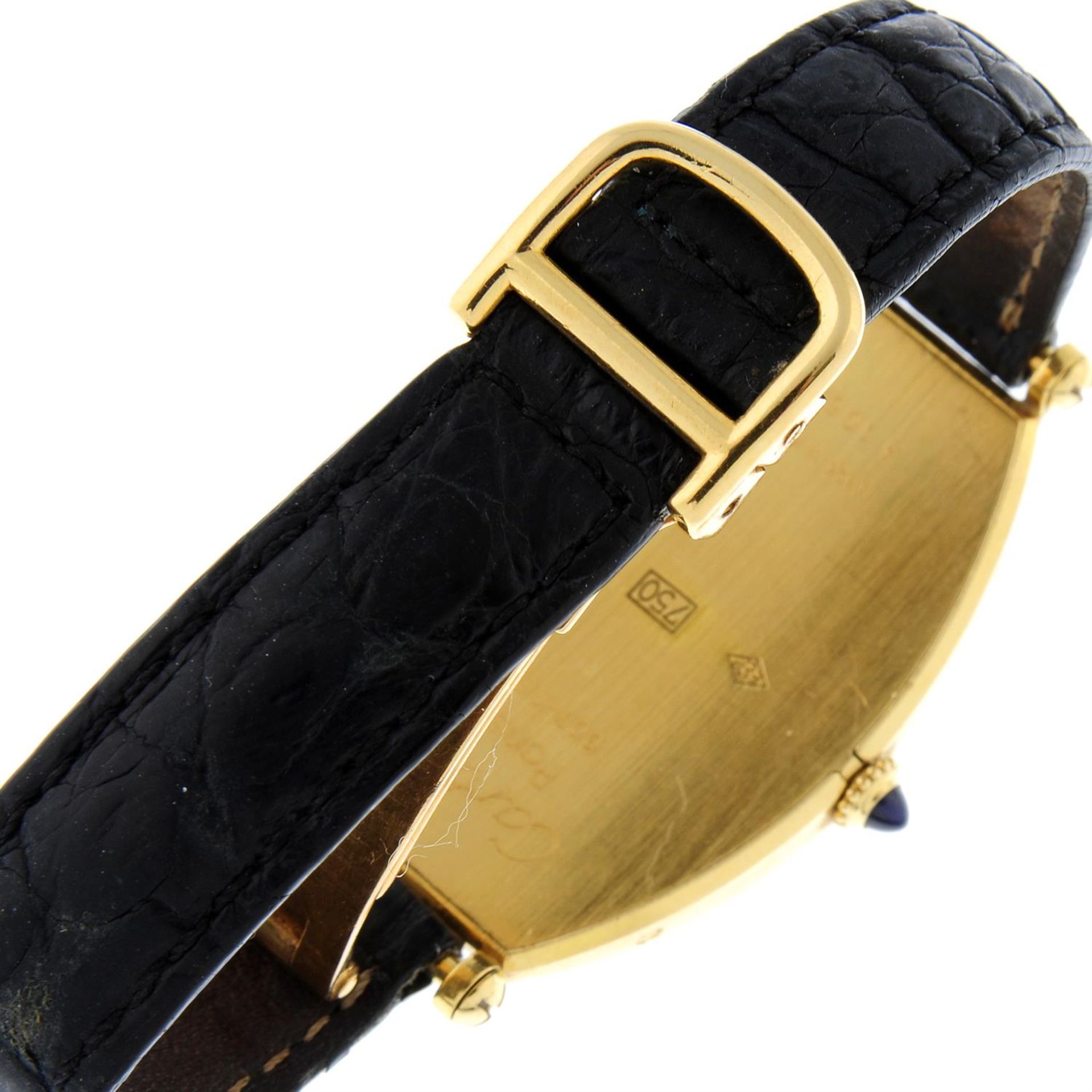 CARTIER - a yellow metal Tonneau wrist watch, 26x39mm. - Image 2 of 5