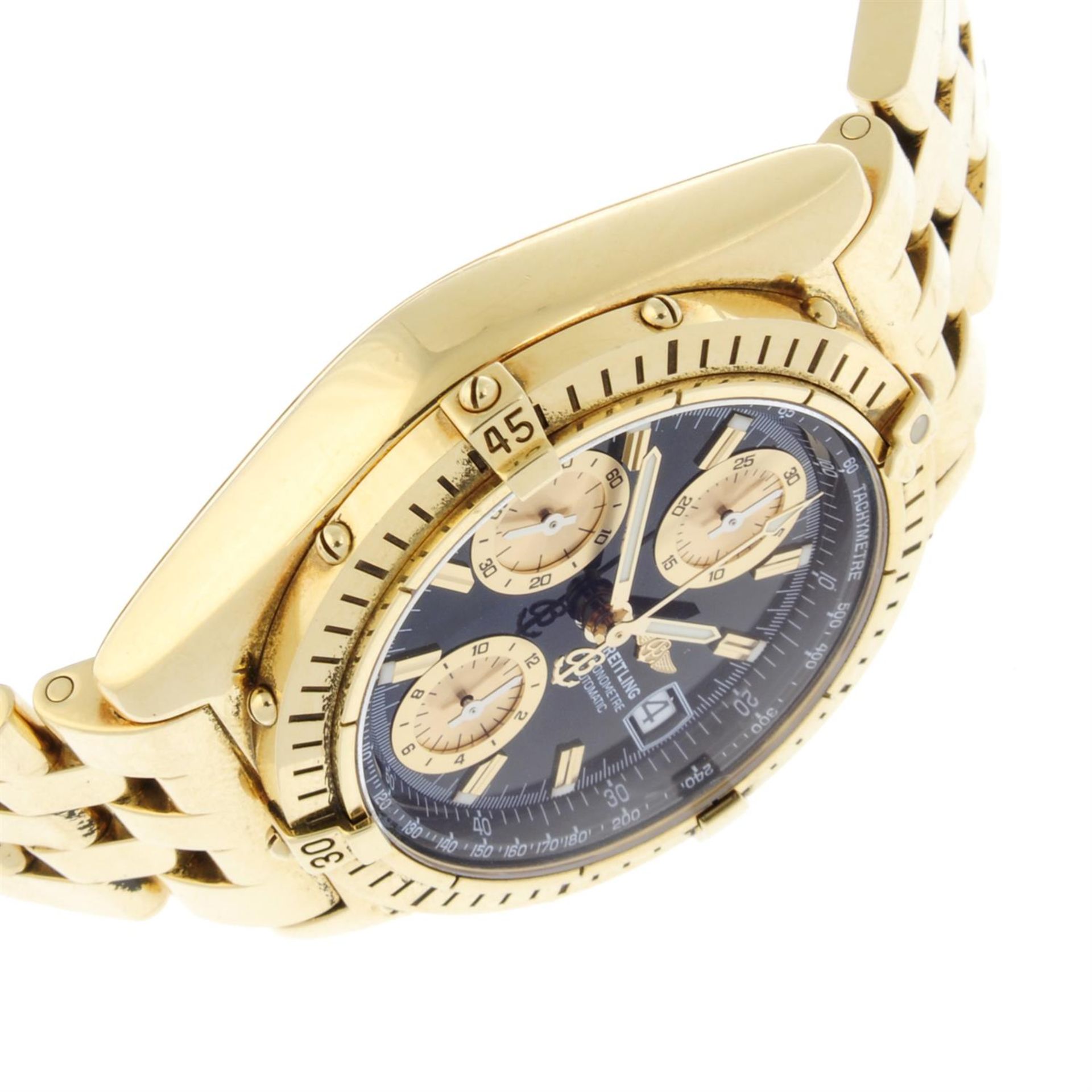 BREITLING - an 18ct yellow gold Chronomat chronograph bracelet watch, 39mm. - Bild 4 aus 7