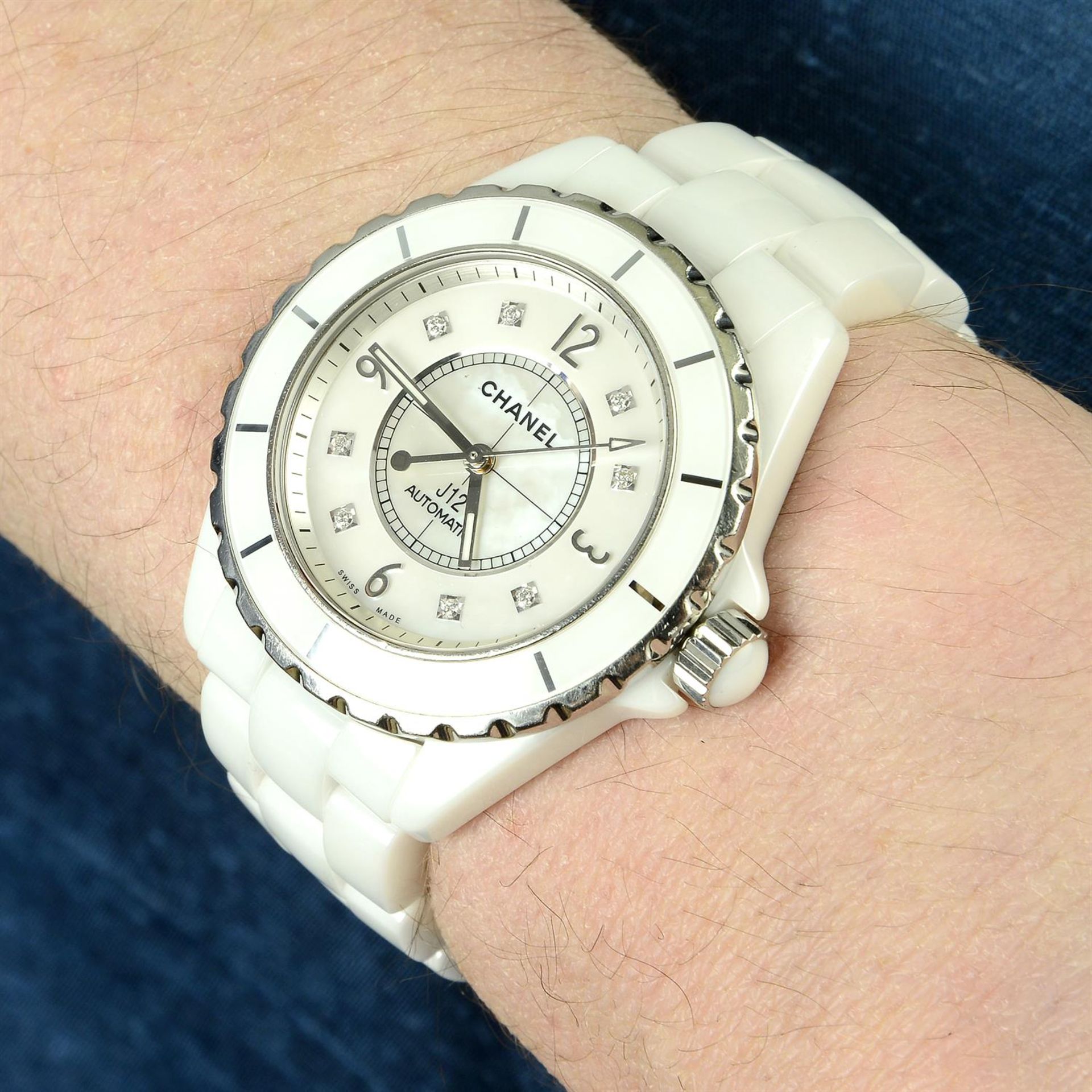 CHANEL - a ceramic J12 bracelet watch, 37mm. - Bild 6 aus 6