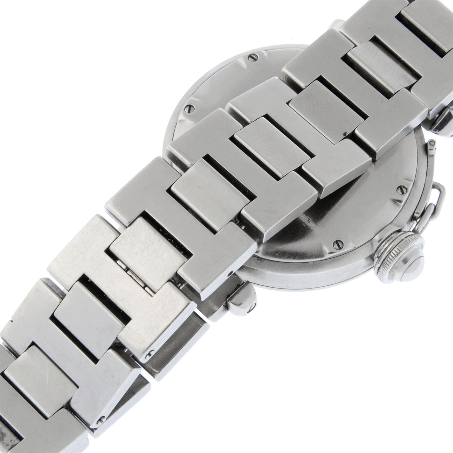 CARTIER - a stainless steel Pasha bracelet watch, 35mm. - Image 2 of 5