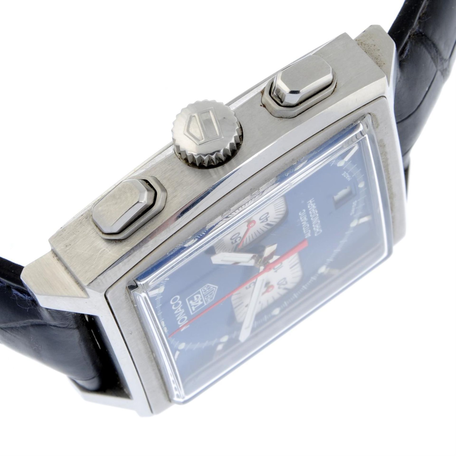TAG HEUER - a stainless steel Monaco chronograph wrist watch, 38mm. - Bild 3 aus 6