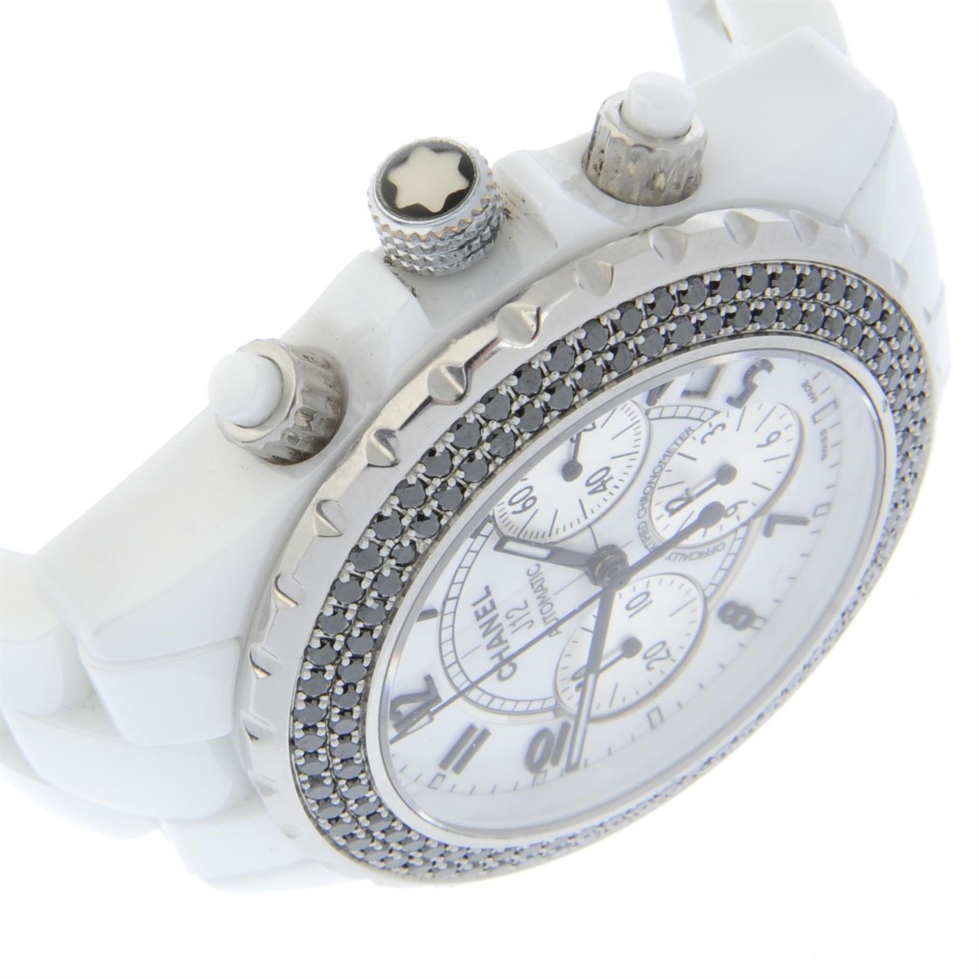 CHANEL - a ceramic J12 chronograph bracelet watch, 41mm. - Bild 3 aus 5