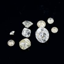 Eight vari-shape diamonds, weighing 0.56ct