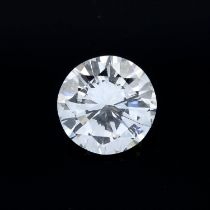 A brilliant cut diamond, weighing 0.57ct