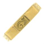 An early 20th century 22ct gold fancy band ring.