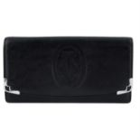 CARTIER - a black Long Bifold Wallet.