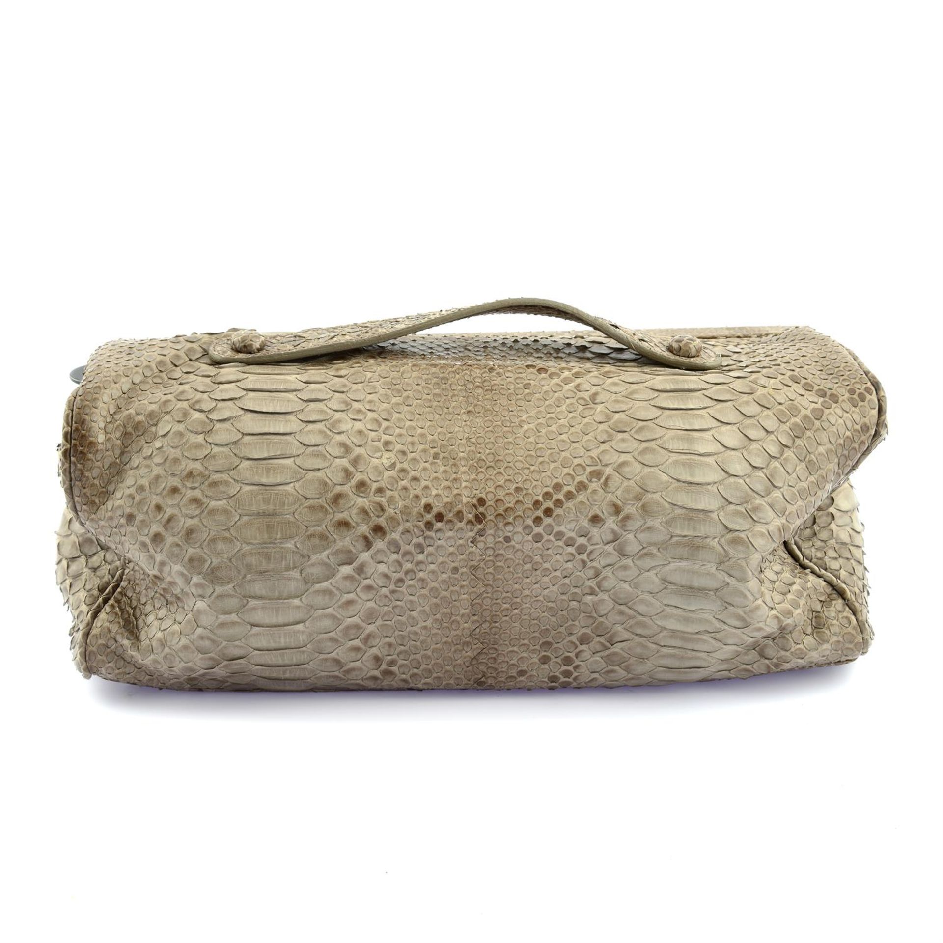 BOTTEGA VENETA - a brown Python leather clutch bag. - Image 2 of 4