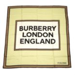 BURBERRY - a silk scarf.